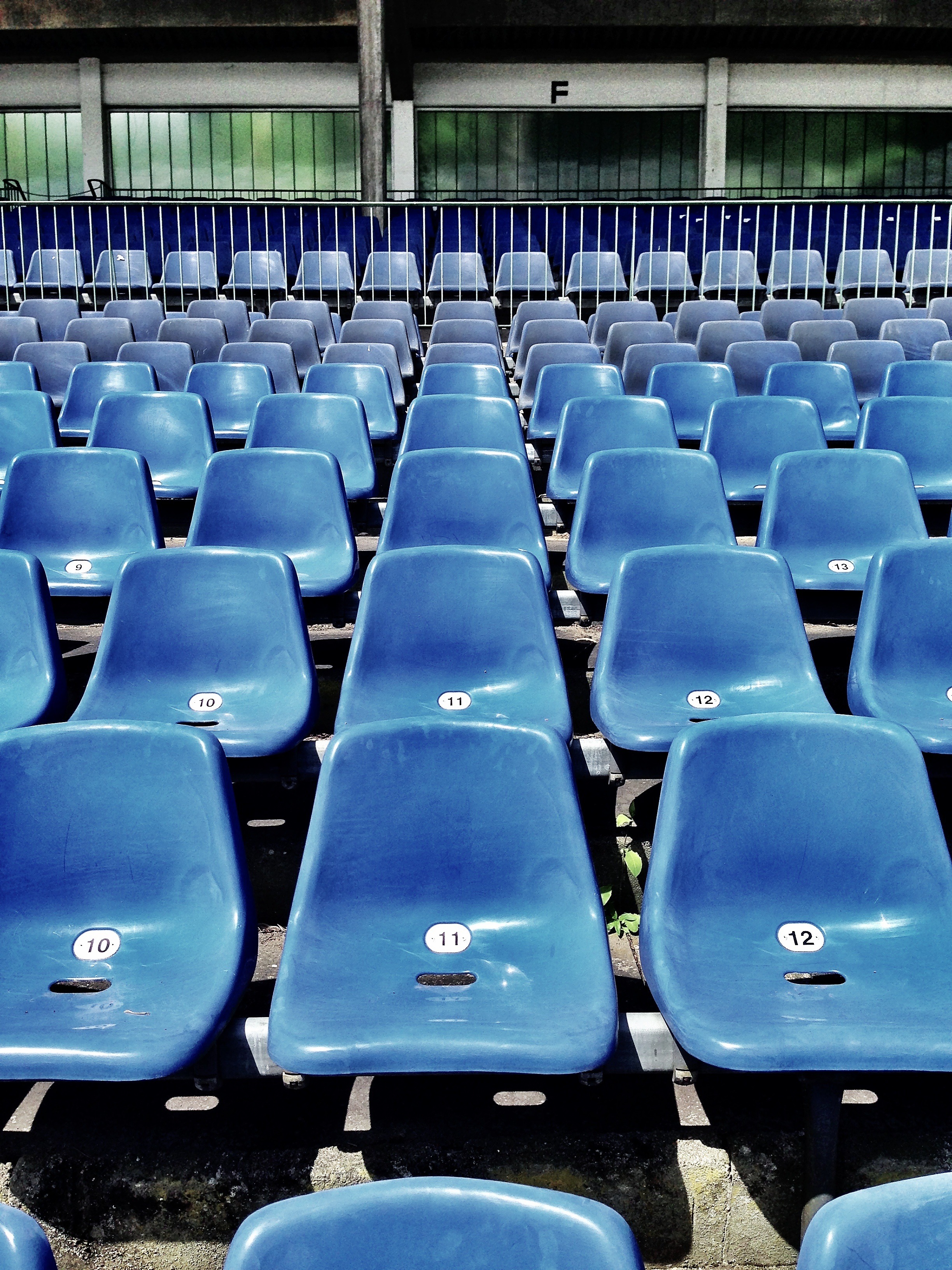 club, sit, viewers, football stadium, 2K, theater, abundance, no people, day, empty, auditorium, gang, blue, tribune, audience, repetition, order, seat, Phone HD Wallpaper