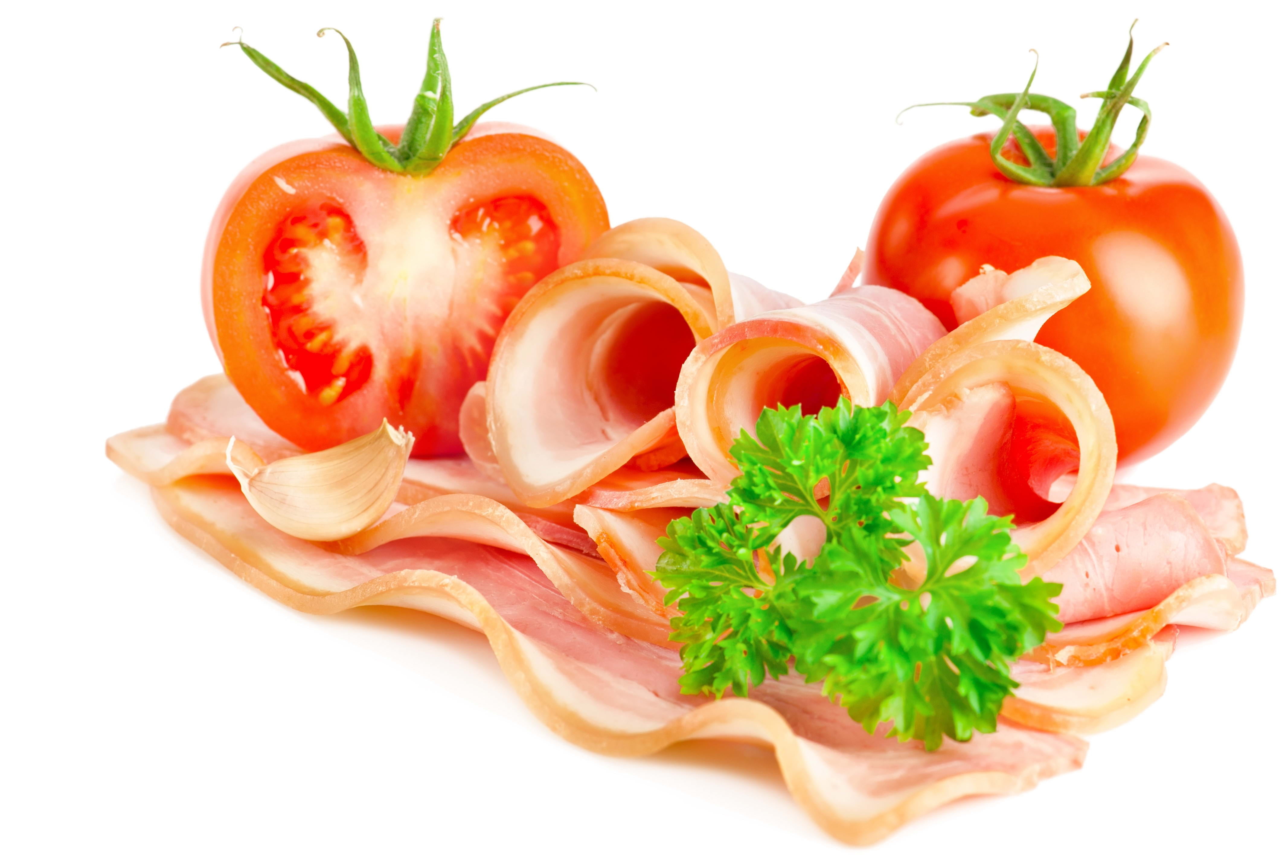 strips, dinner, healthy Eating, red, vegetable, cut, isolated, 4K, white Background, gourmet, cooking, lunch, pepper, fruit, leaf, meat, garlic, raw, tomato, HD Wallpaper