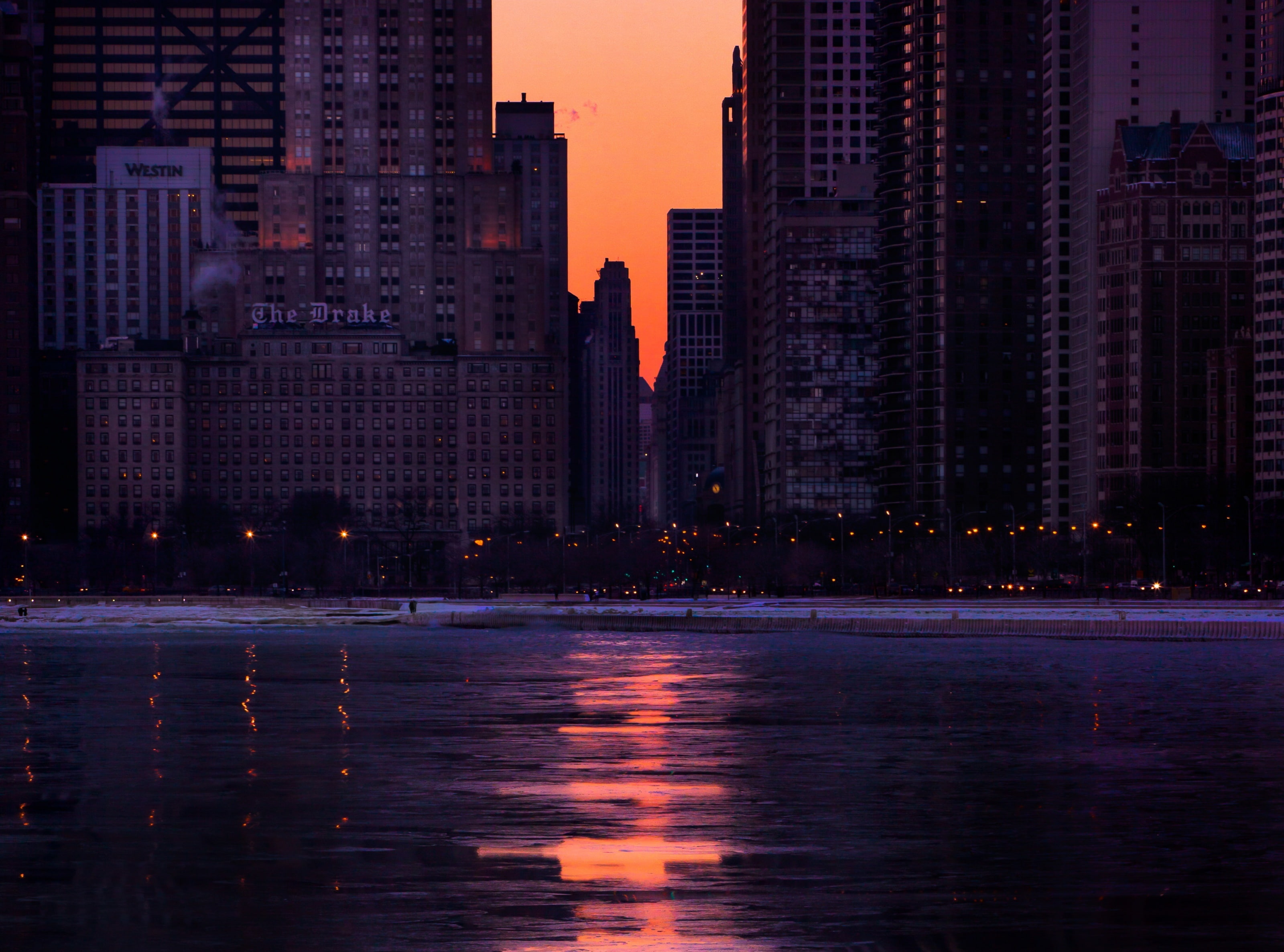 City, Clear, westinhotel, graphicnovel, Reflections, North, Architecture, goldcoast, path, burning, Hancock, 2K, 70200mmii, metropolitantower, Drive, metropolitan, HD Wallpaper