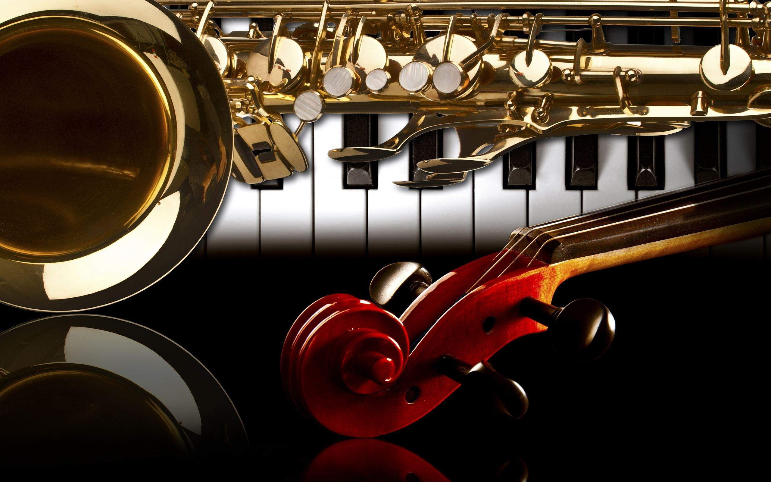 2K, Piano, Saxophone, Violin, HD Wallpaper