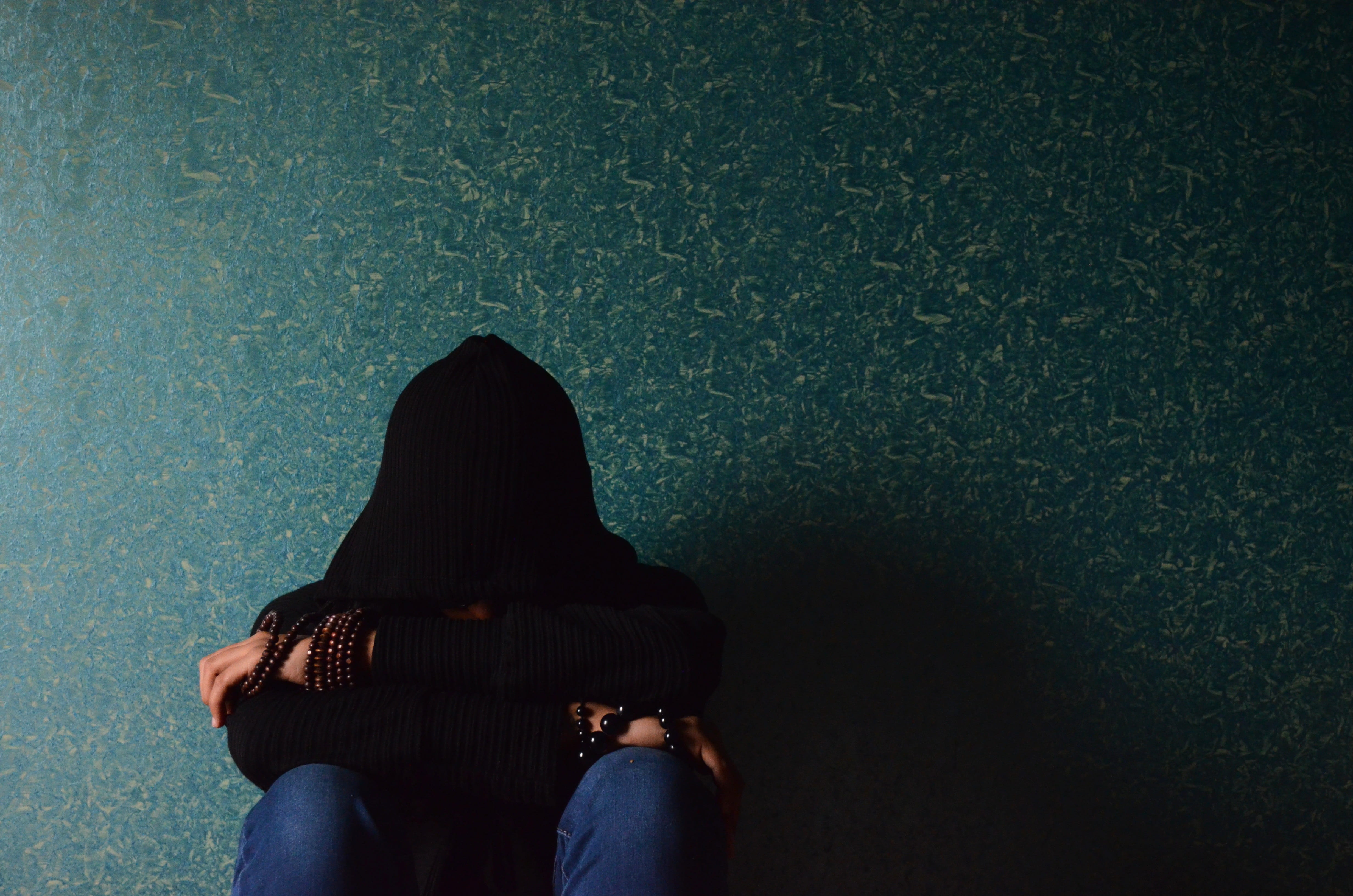 people, nature, unhappy, portrait, lifestyles, depression, girl, jeans, casual clothing, 4K, sad, denim pants, dark, hoodie, person, standing, sitting, HD Wallpaper