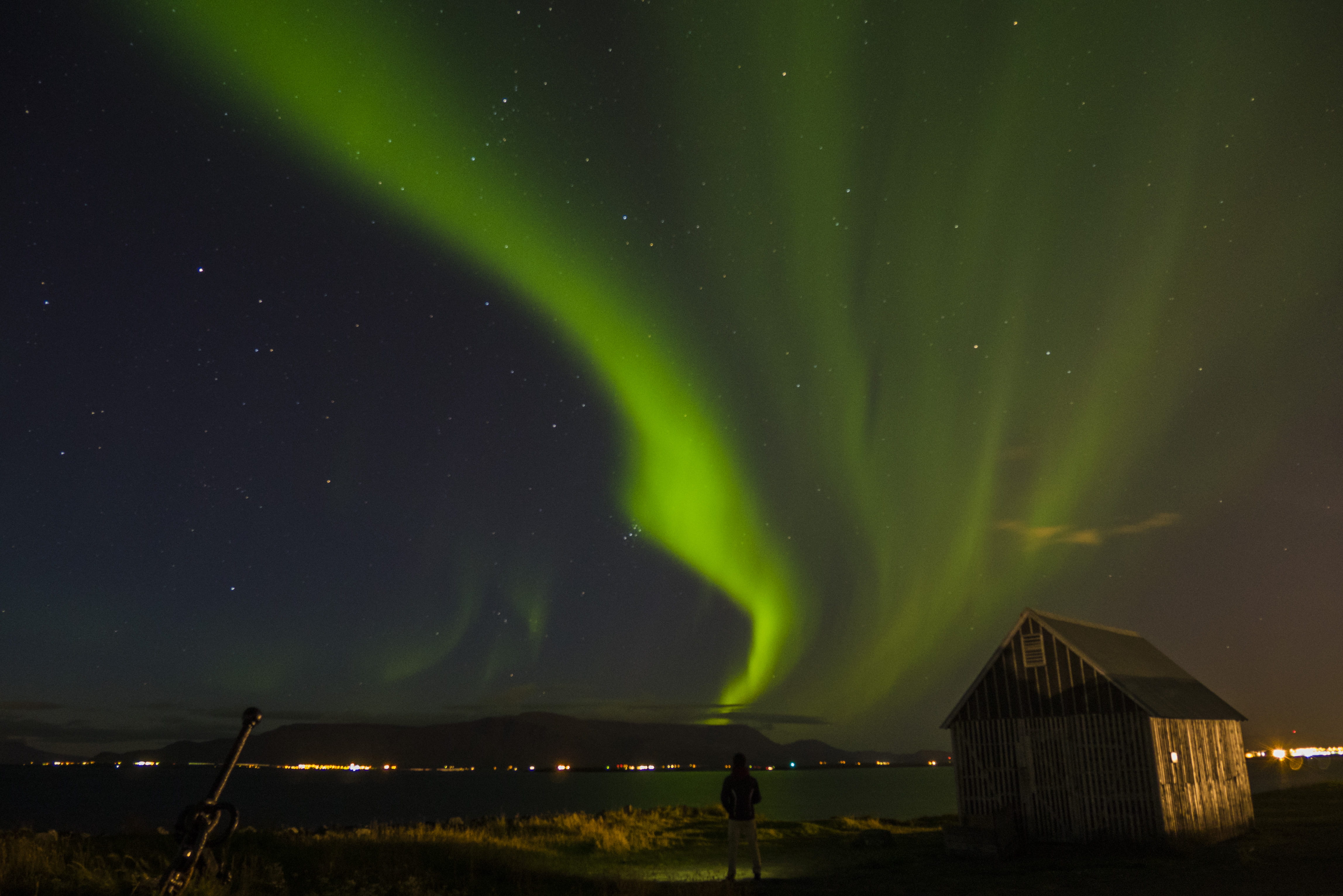 idyllic, aurora, space, landscape, brown, line, 4K, shack, hut, astronomy, tranquility, shed, scenics - nature, cabin, built structure, house, galaxy, HD Wallpaper