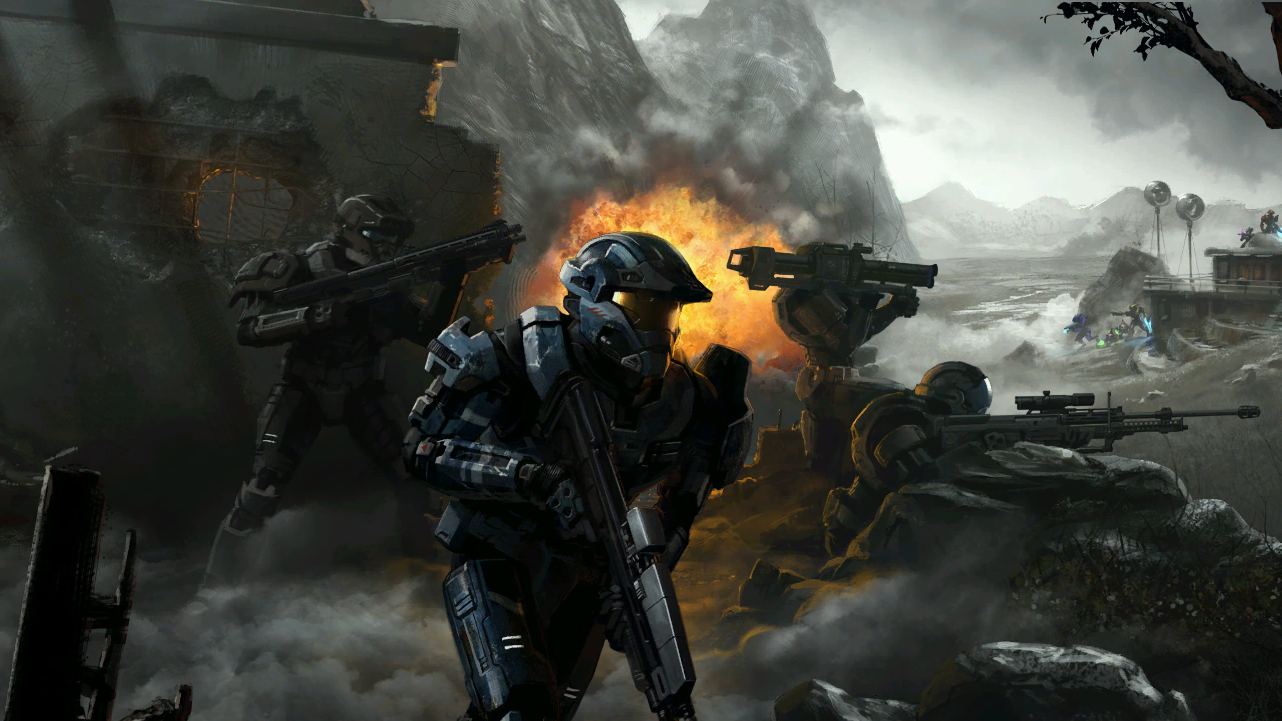 Halo 3, Halo, Halo Reach, Xbox, Spartans, Video Game Art, 2K, HD Wallpaper