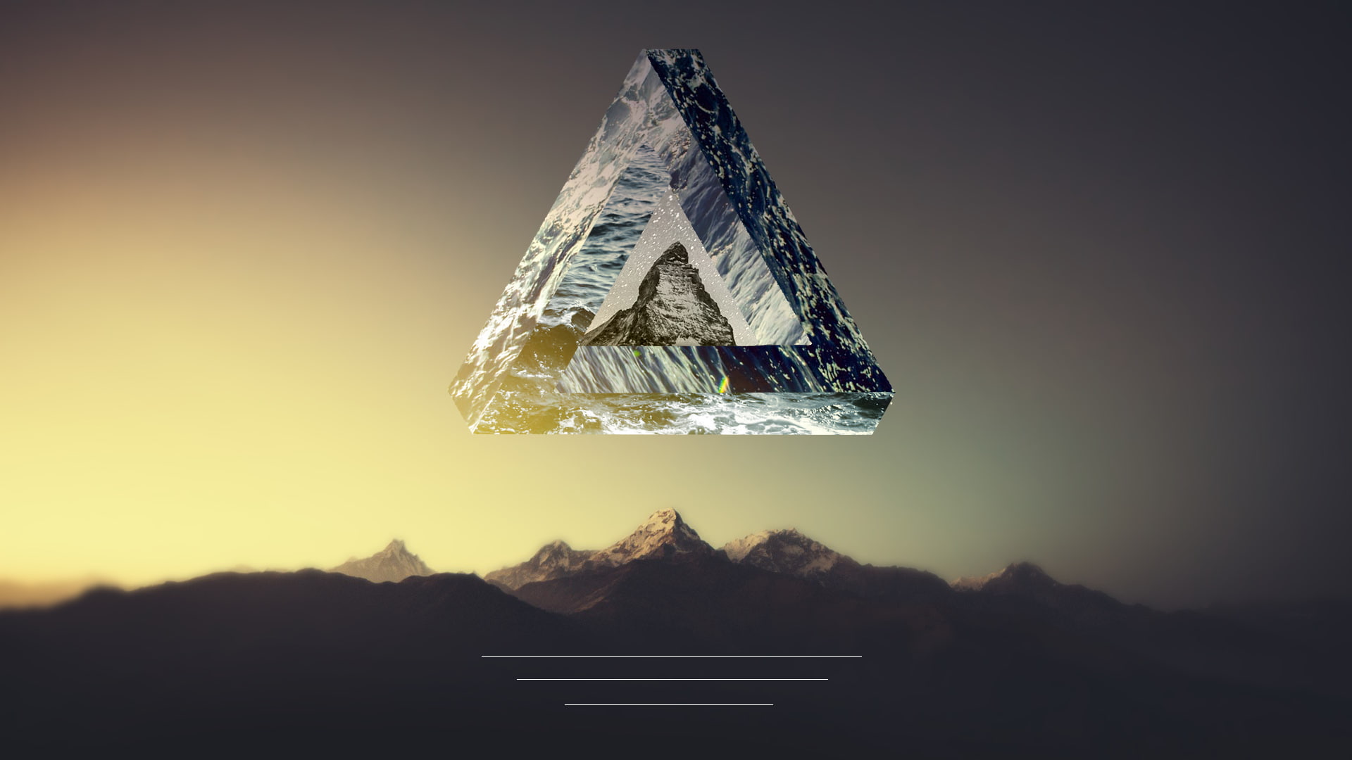 beauty in nature, no people, landscape, water, Penrose Triangle, idyllic, sky, low angle view, nature, night, communication, outdoors, mountain, architecture, HD Wallpaper