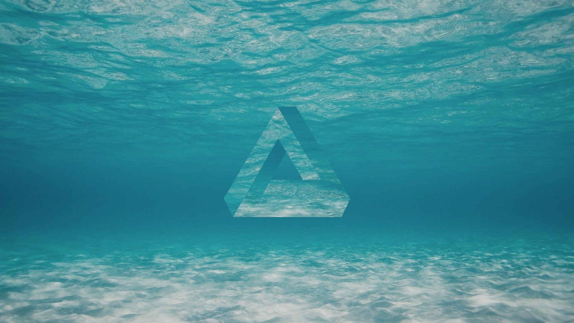 geometry, underwater, Penrose Triangle, 1080P, Triangle, water, HD Wallpaper