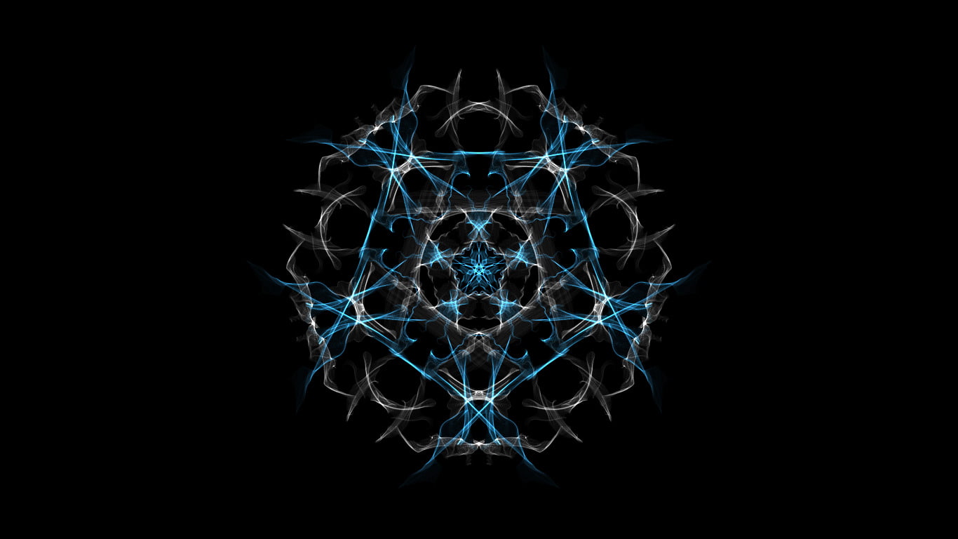 science, no people, glowing, studio shot, 720P, kaleidoscope weavesilk_com, blue, night, shape, light painting, light, light - natural phenomenon, indoors, HD Wallpaper