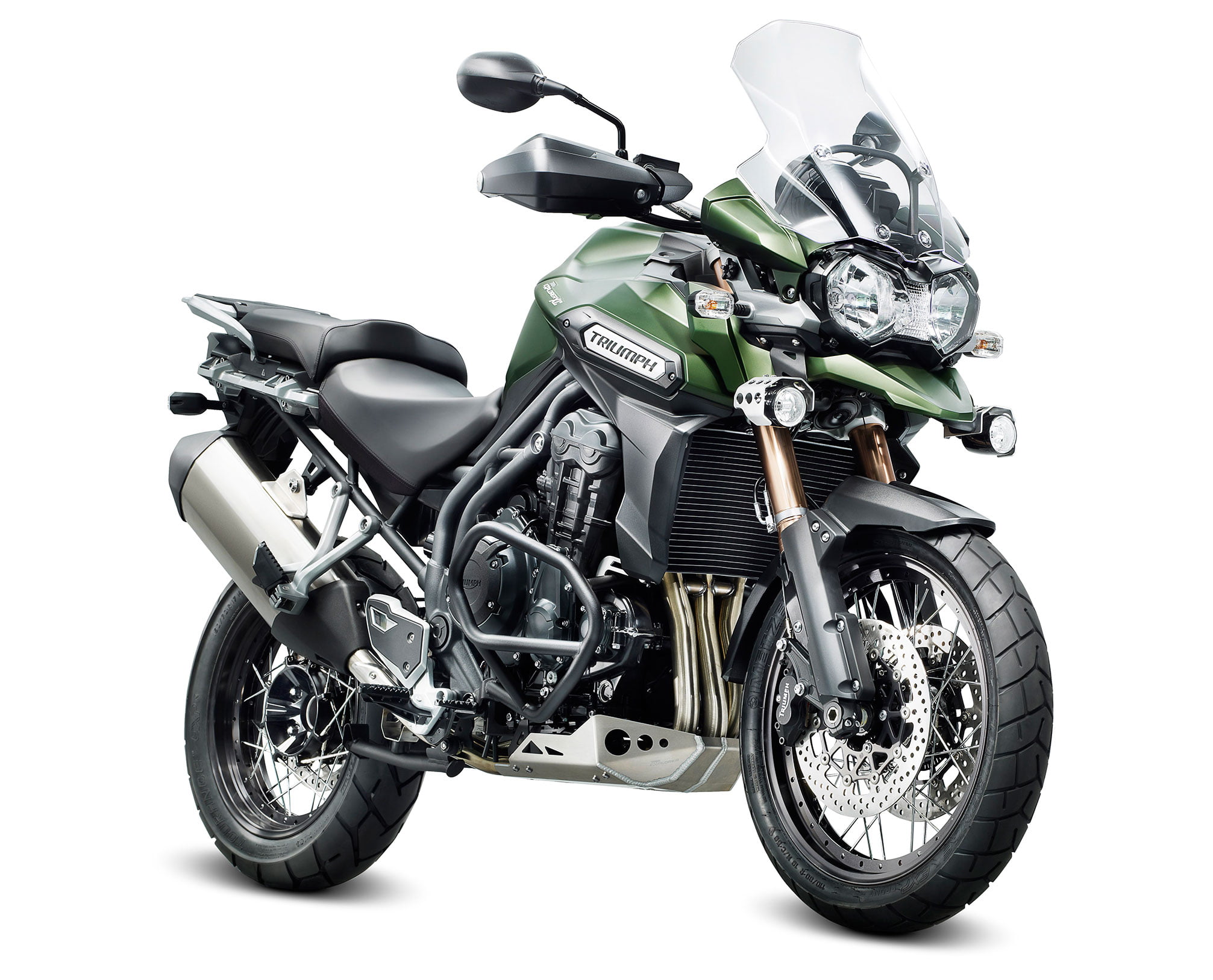 1080P, close-up, no people, tiger, triumph, x c, scooter, white background, bicycle, studio shot, wheel, mode of transportation, chrome, parking, explorer, HD Wallpaper