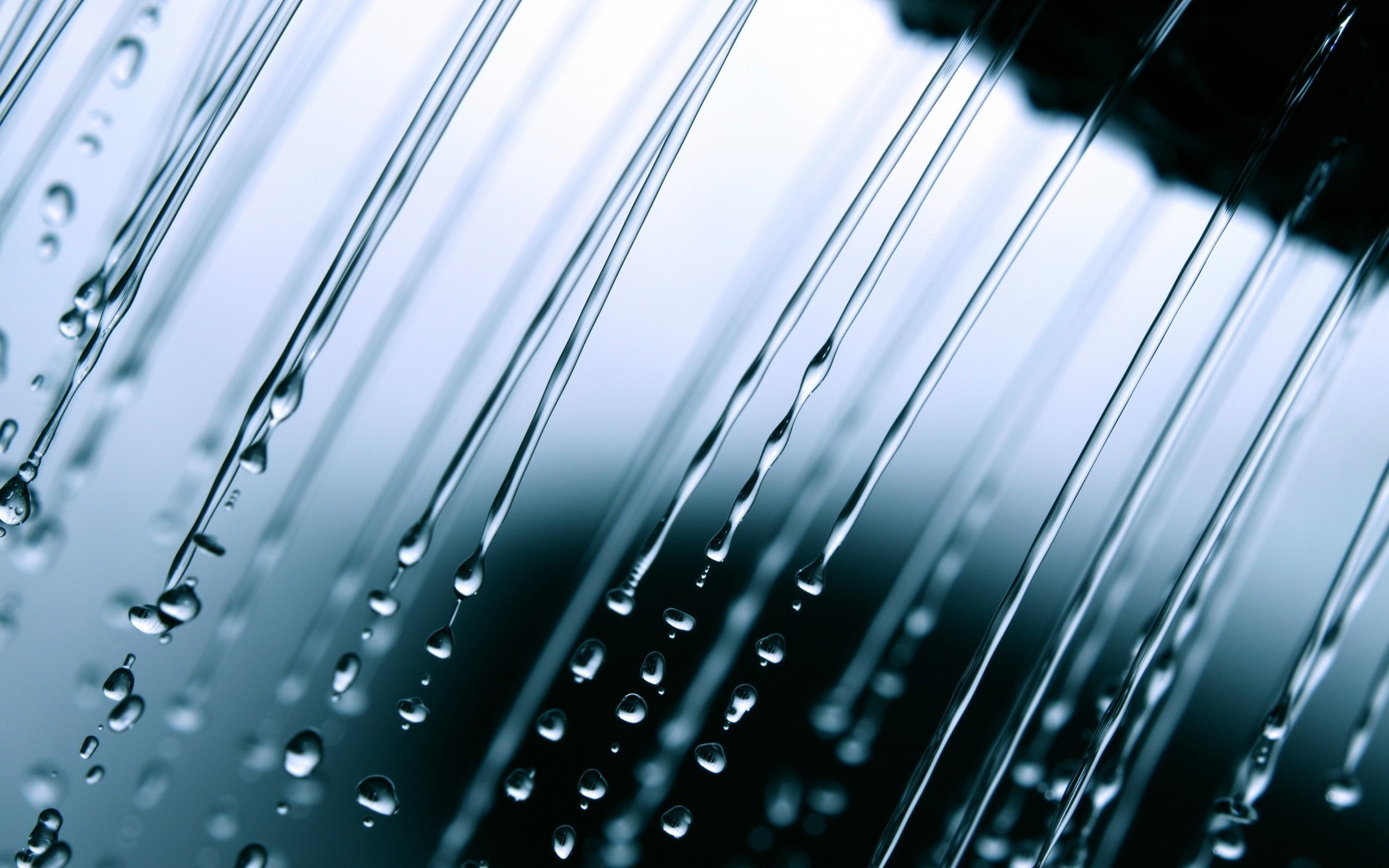 drop, flow, theme, futuristic, genetic research, indoors, 2K, transparent, close-up, wet, no people, in a row, abstract, rain, flowing, nature, macro, HD Wallpaper