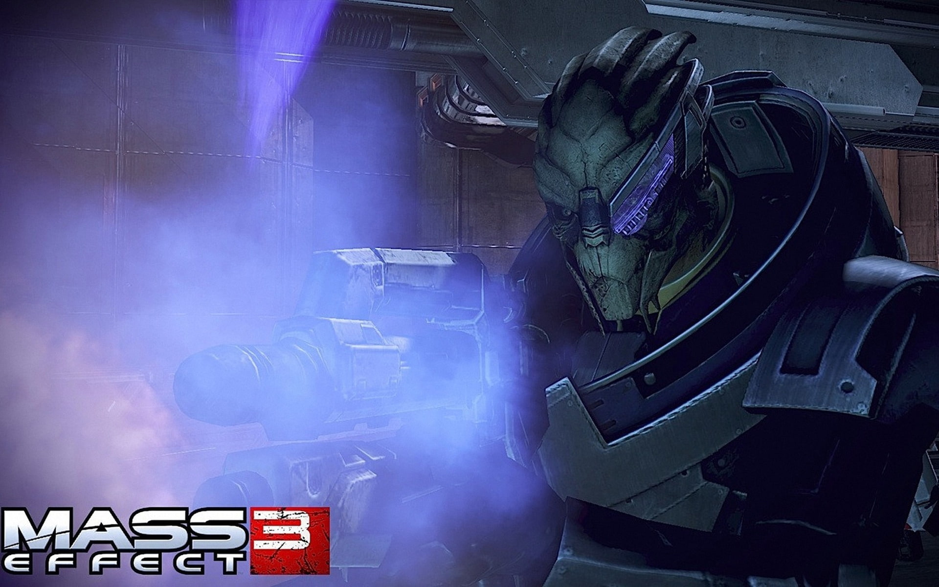 space, poster, 1080P, effect, guns, mass, battle, blood, future, alien, HD Wallpaper