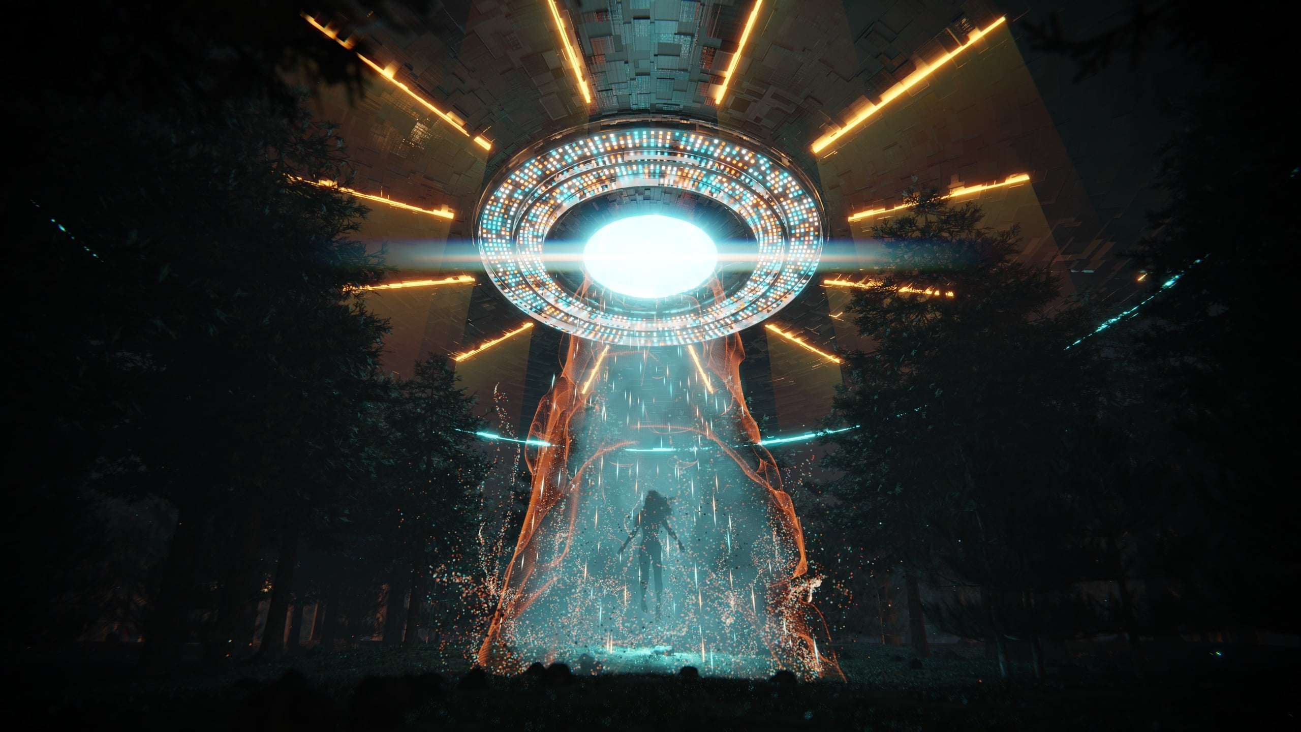 Abduction, Spaceship, 2K, Sci Fi, HD Wallpaper