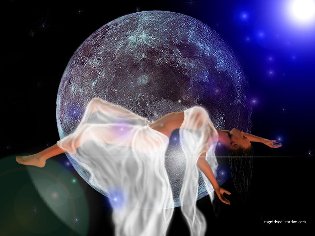 Moon, 480P, hd, art, abduction, nature, fairy, HD Wallpaper