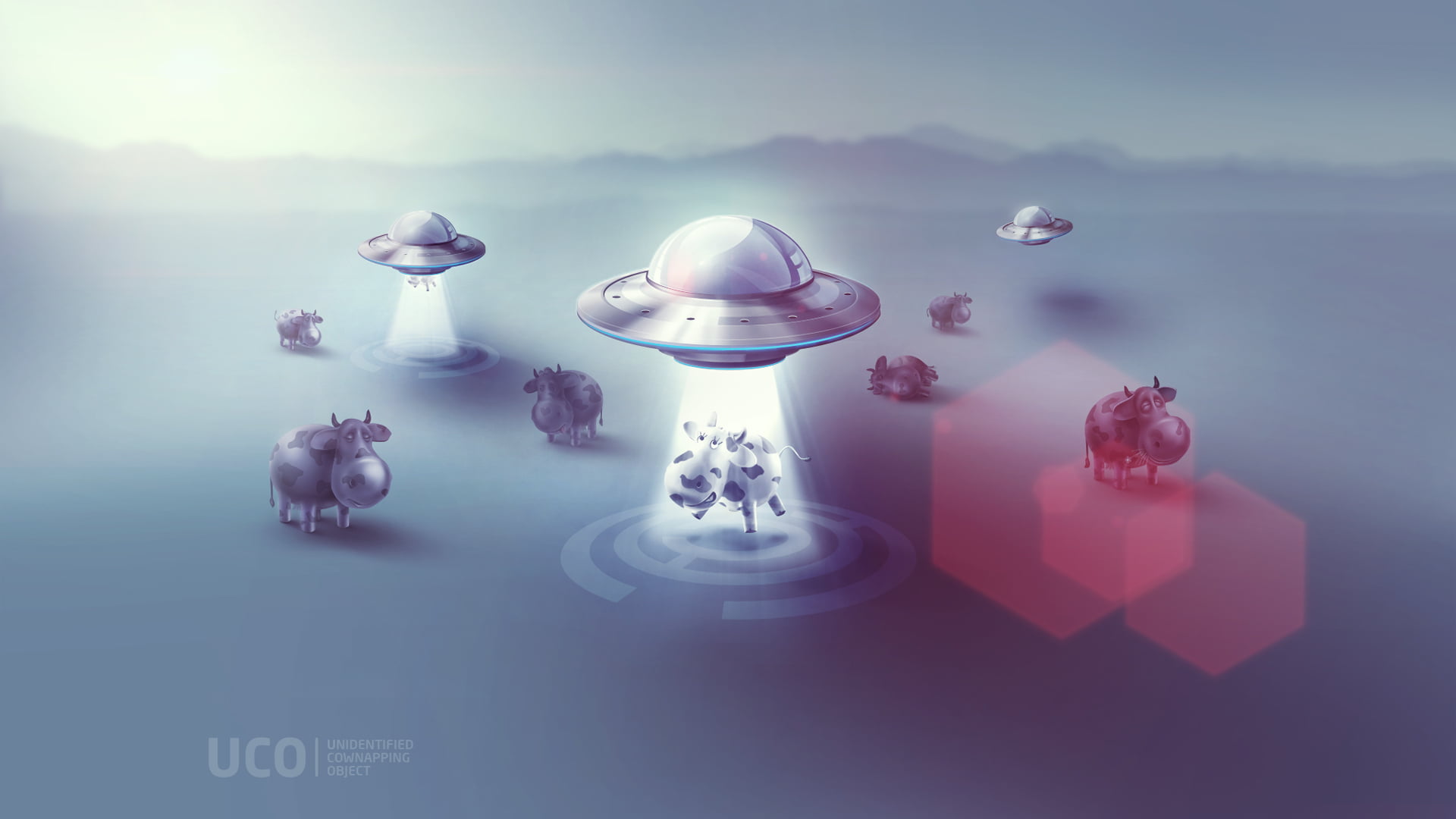 uco, still life, christmas ornament, figurine, animal representation, 1080P, wealth, illustration, UFO, toy, close-up, luxury, studio shot, cows, kidnapping, HD Wallpaper