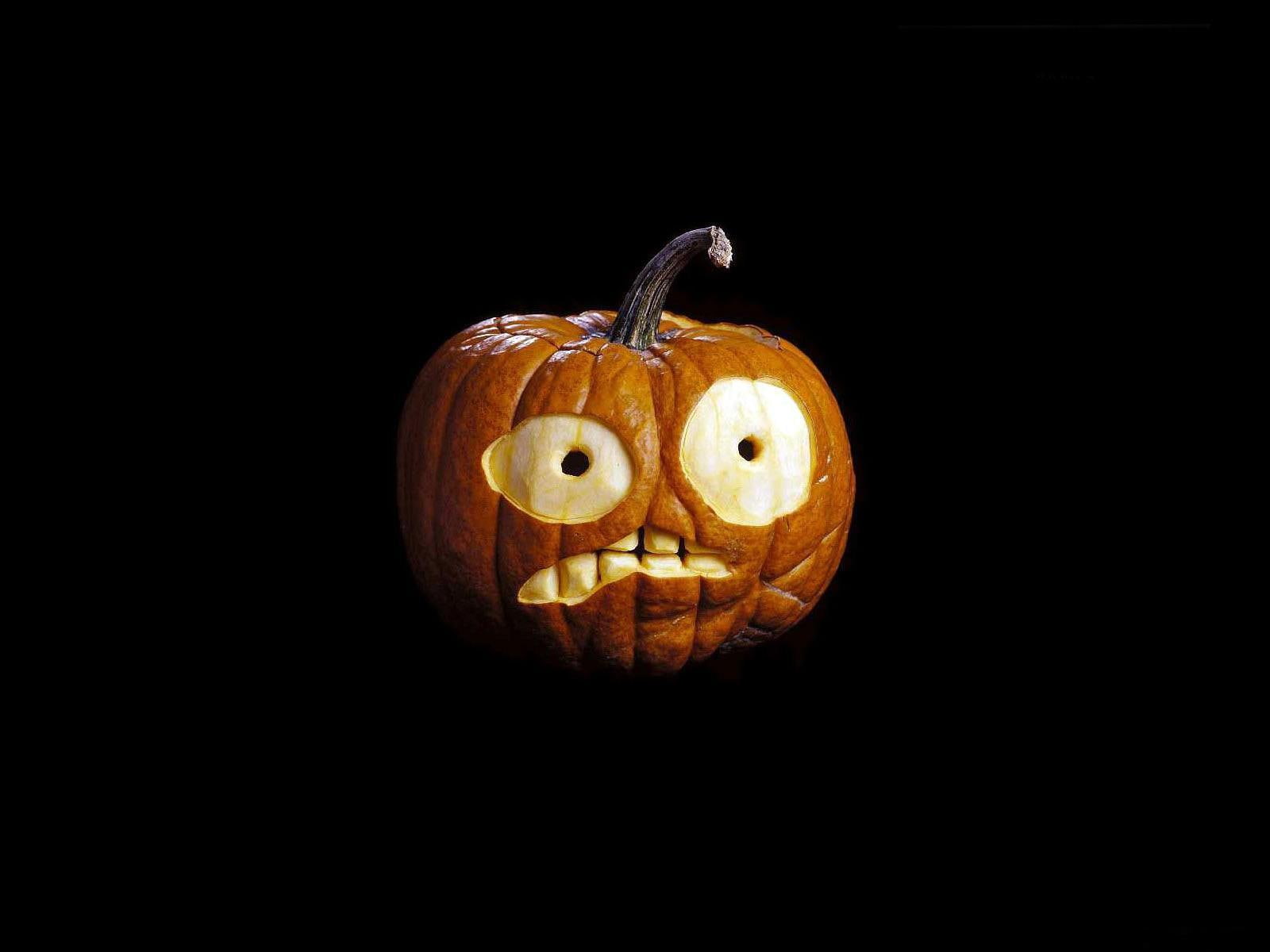 background, surprise, white, holiday, white background, pumpkin, 720P, halloween, face, HD Wallpaper