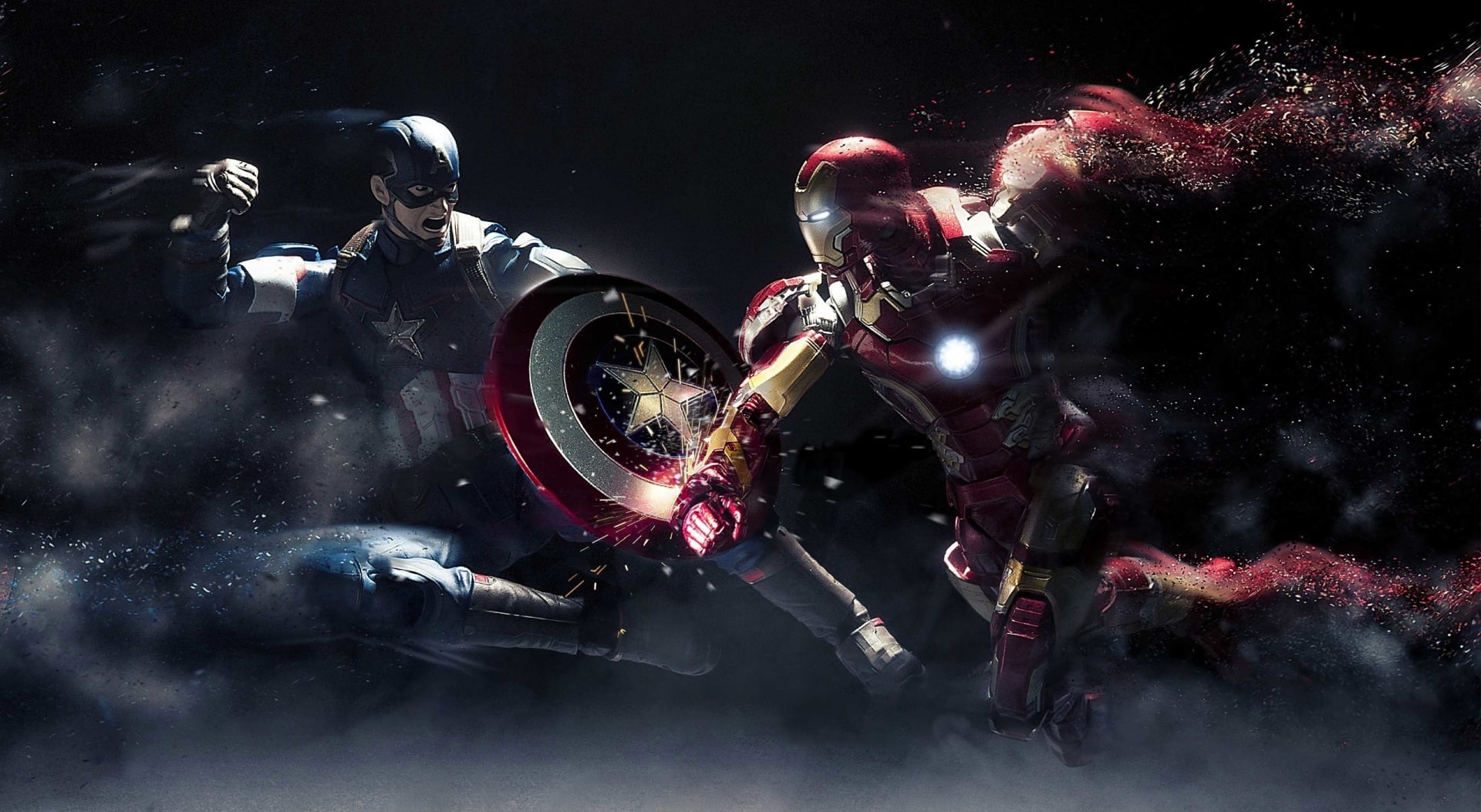 security, clothing, The Avengers, black background, vs, men, helmet, man, Movies, uniform, illustration, full length, protection, iron, adult, people, real people, HD Wallpaper