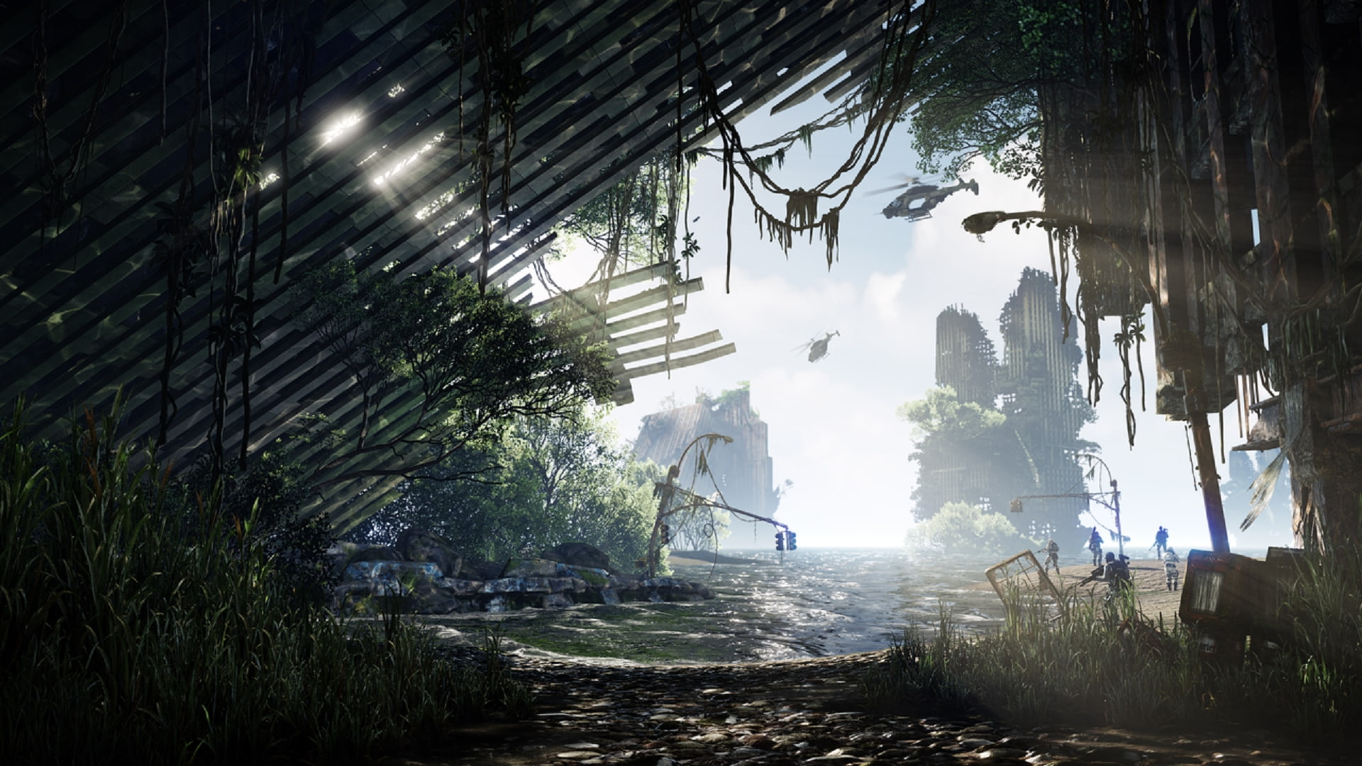 Video Games, art, alien, jungle, hd, nomad, war, arts, games, nano, alcatraz, electronic, video, 1080P, fps, crysis, cityscapes, HD Wallpaper