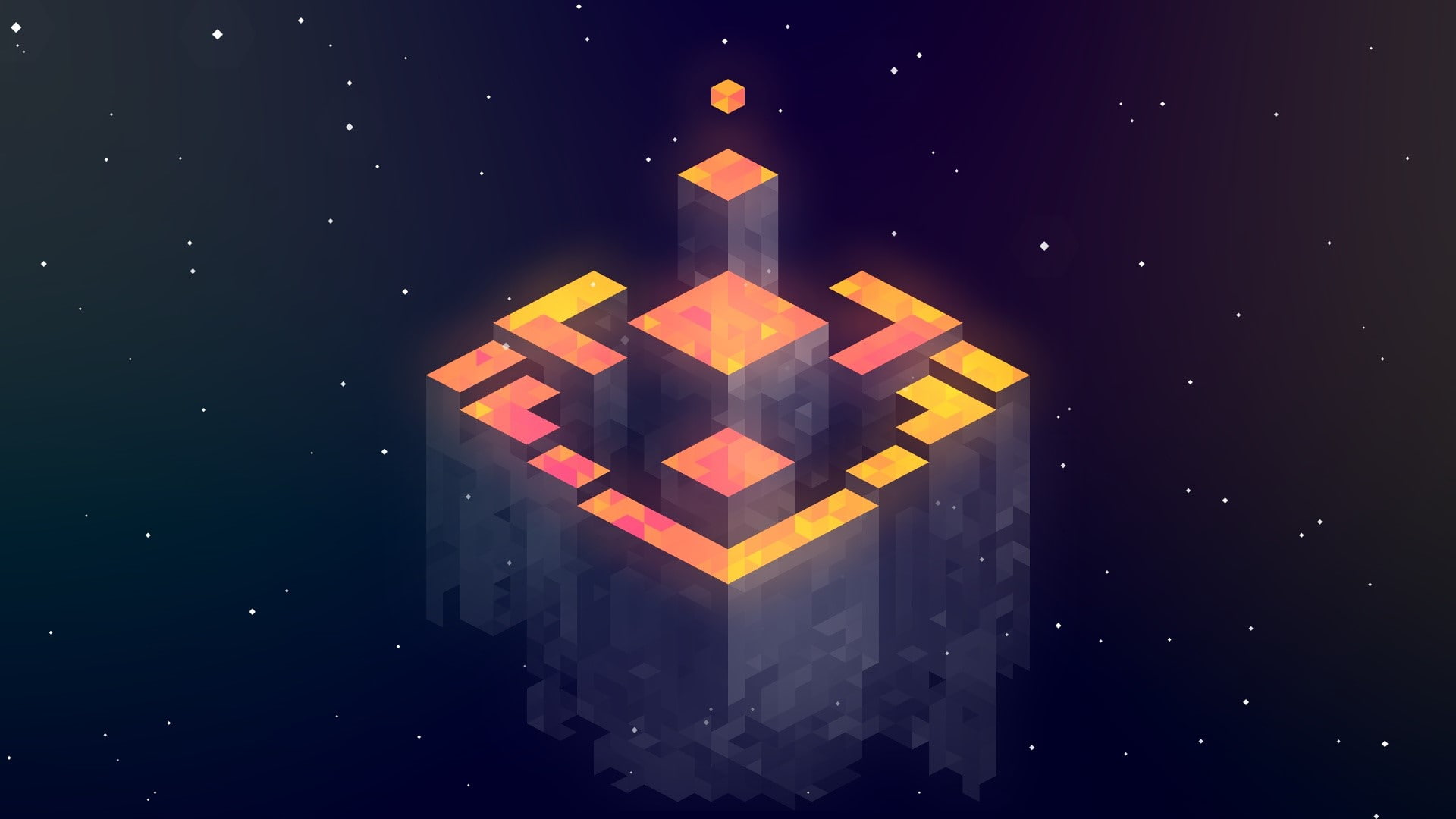 star - space, neon colored, abstract fez isometric, protection, multi colored, night, variation, no people, indoors, space, sign, red, blue, creativity, HD Wallpaper