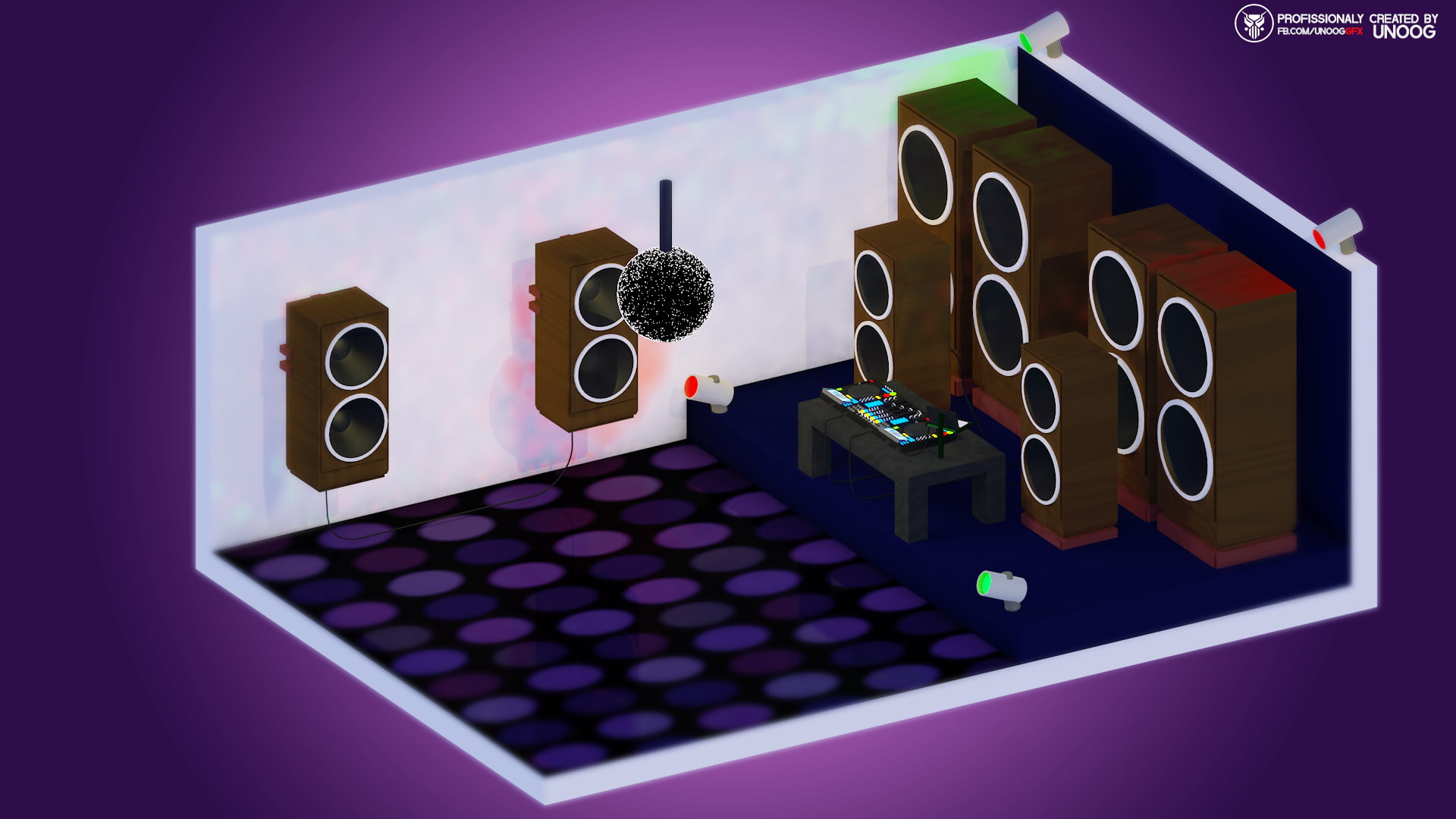 DJ, animals, Isometric, 1080P, Low Poly, HD Wallpaper