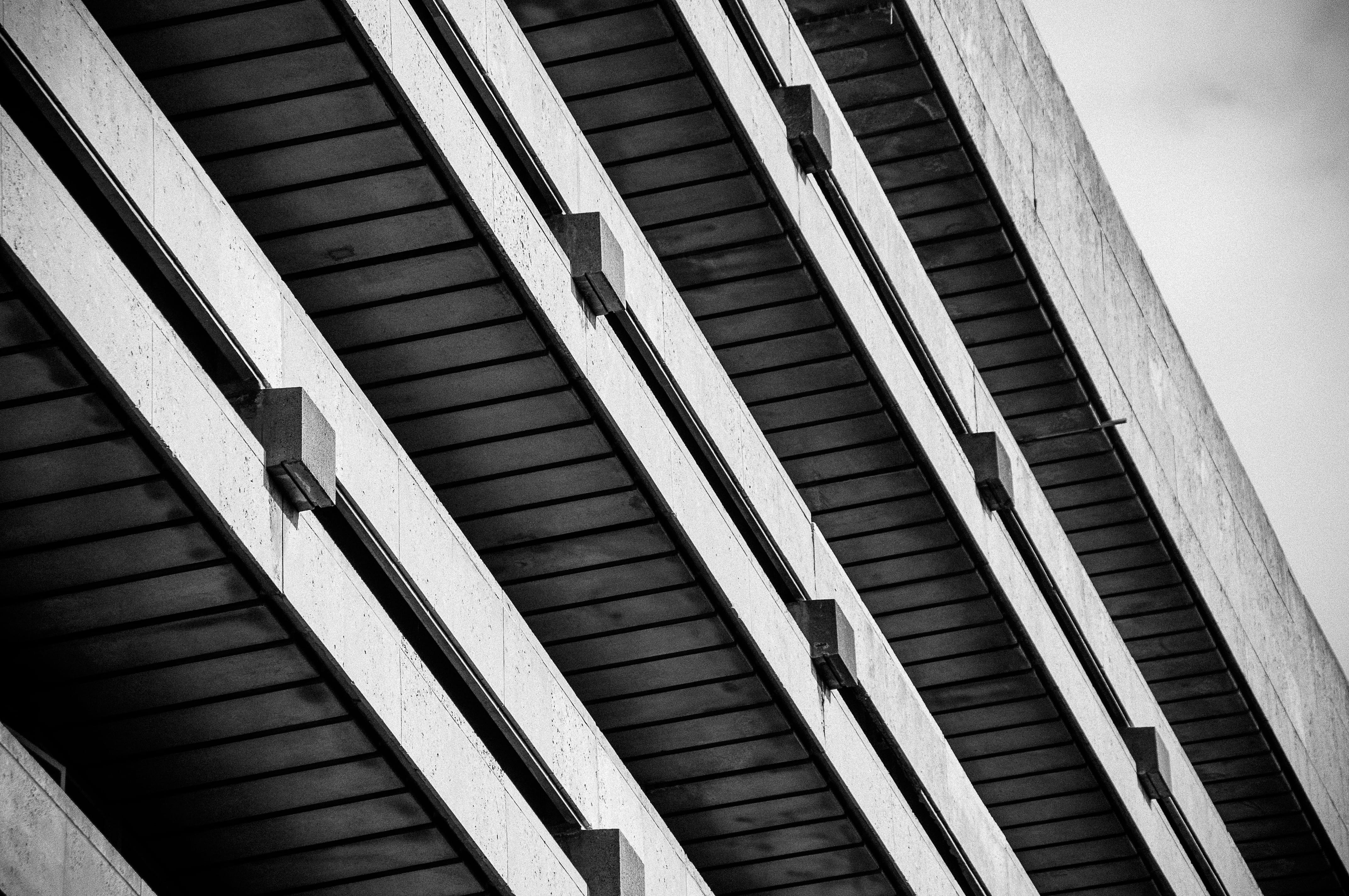 nature, close-up, united kingdom, outdoors, repetition, in a row, university, sunlight, mono, low angle view, edinburgh, concrete, staircase, built structure, HD Wallpaper