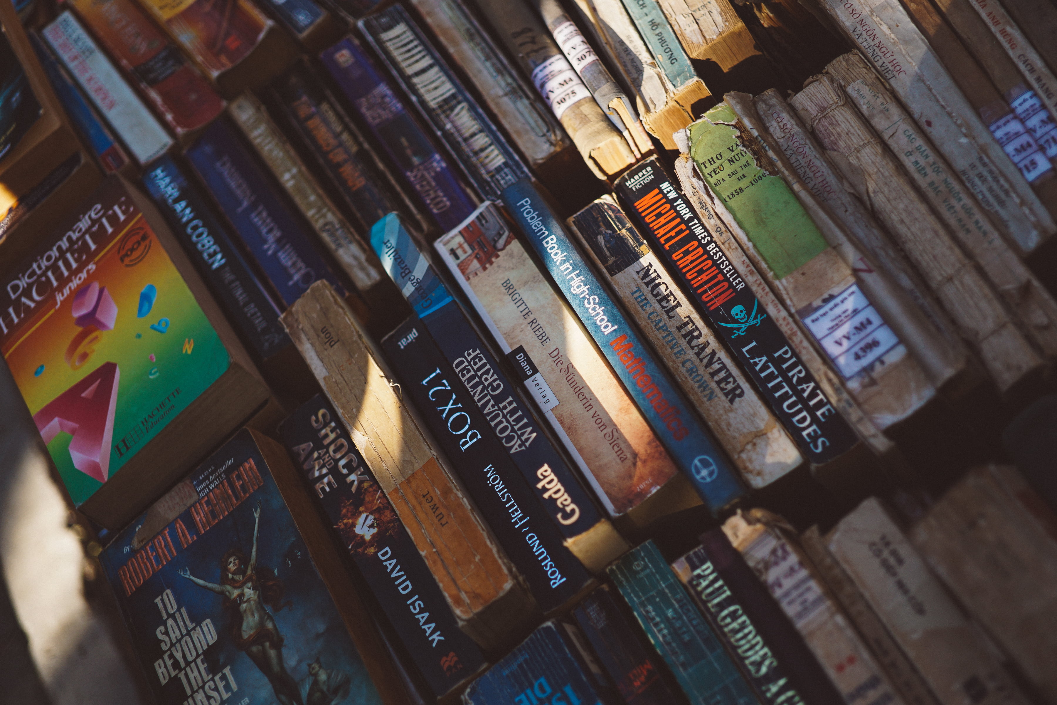lot, book, indoors, the media, knowledge, photography, illuminated, novel, arrangement, choice, text, neon, publication, education, books, no people, school, HD Wallpaper