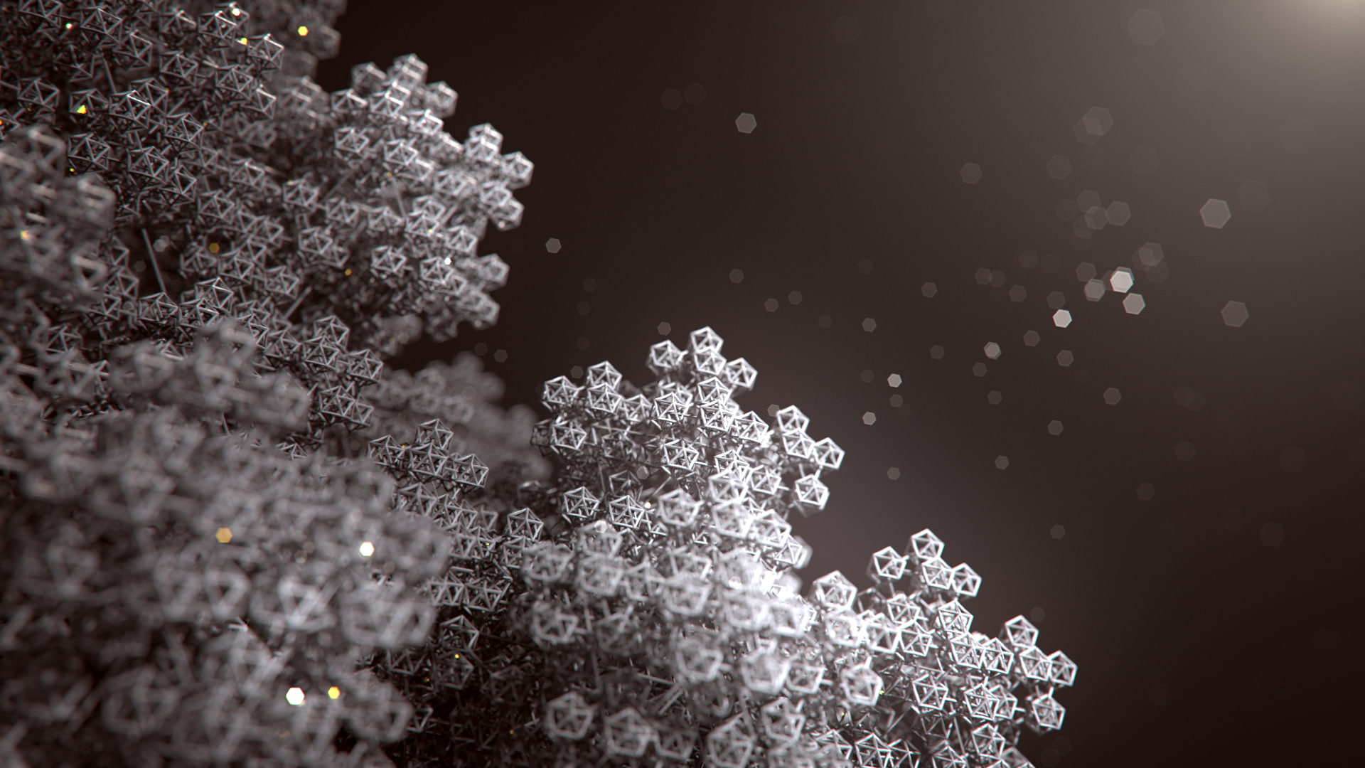 abstract, icosahedron, digital art, 1080P, HD Wallpaper