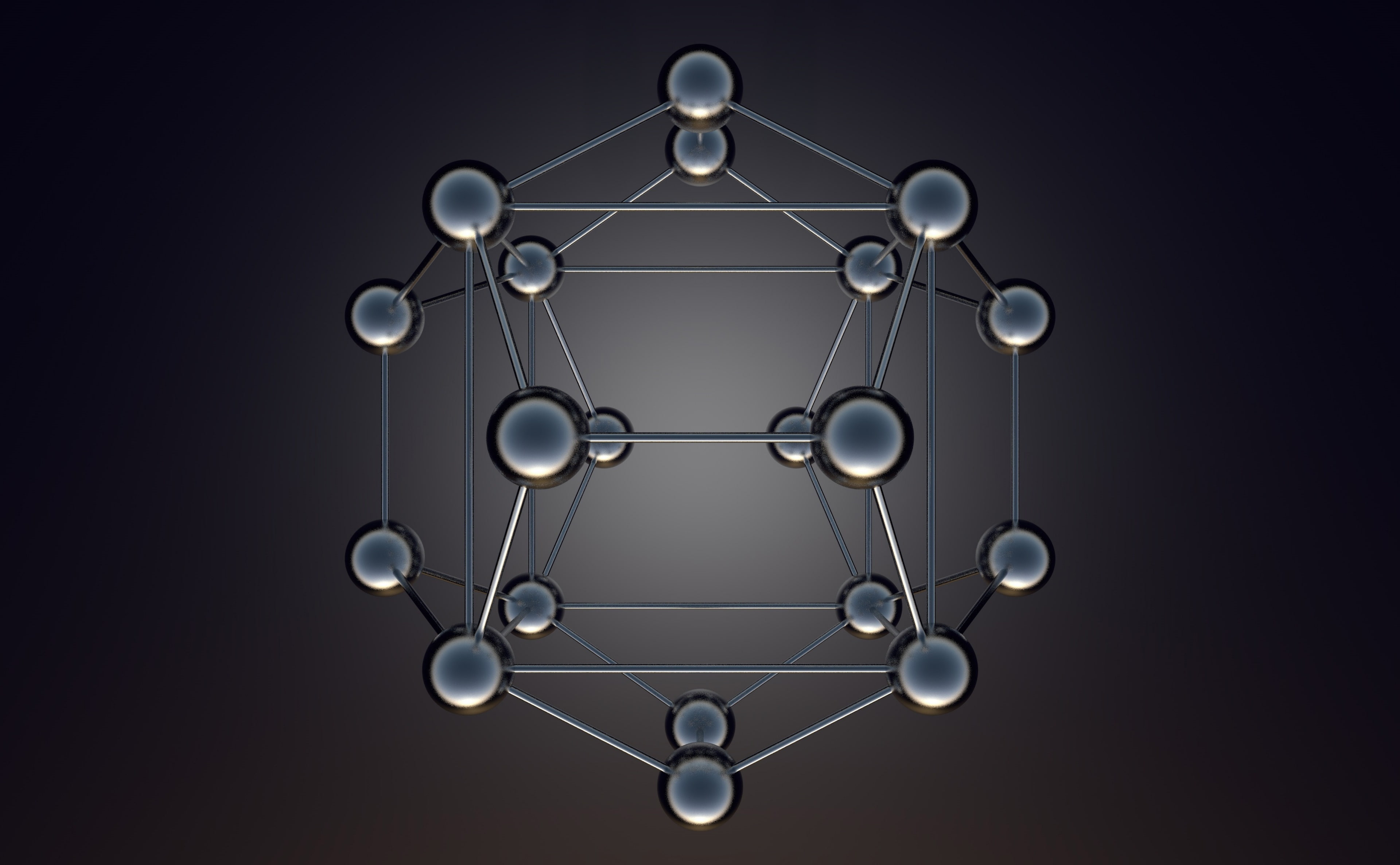 Icosahedron, 3d model, polyhedron, Geometry, 3D, Molecular, shape, d, 4K, atoms, Artistic, HD Wallpaper
