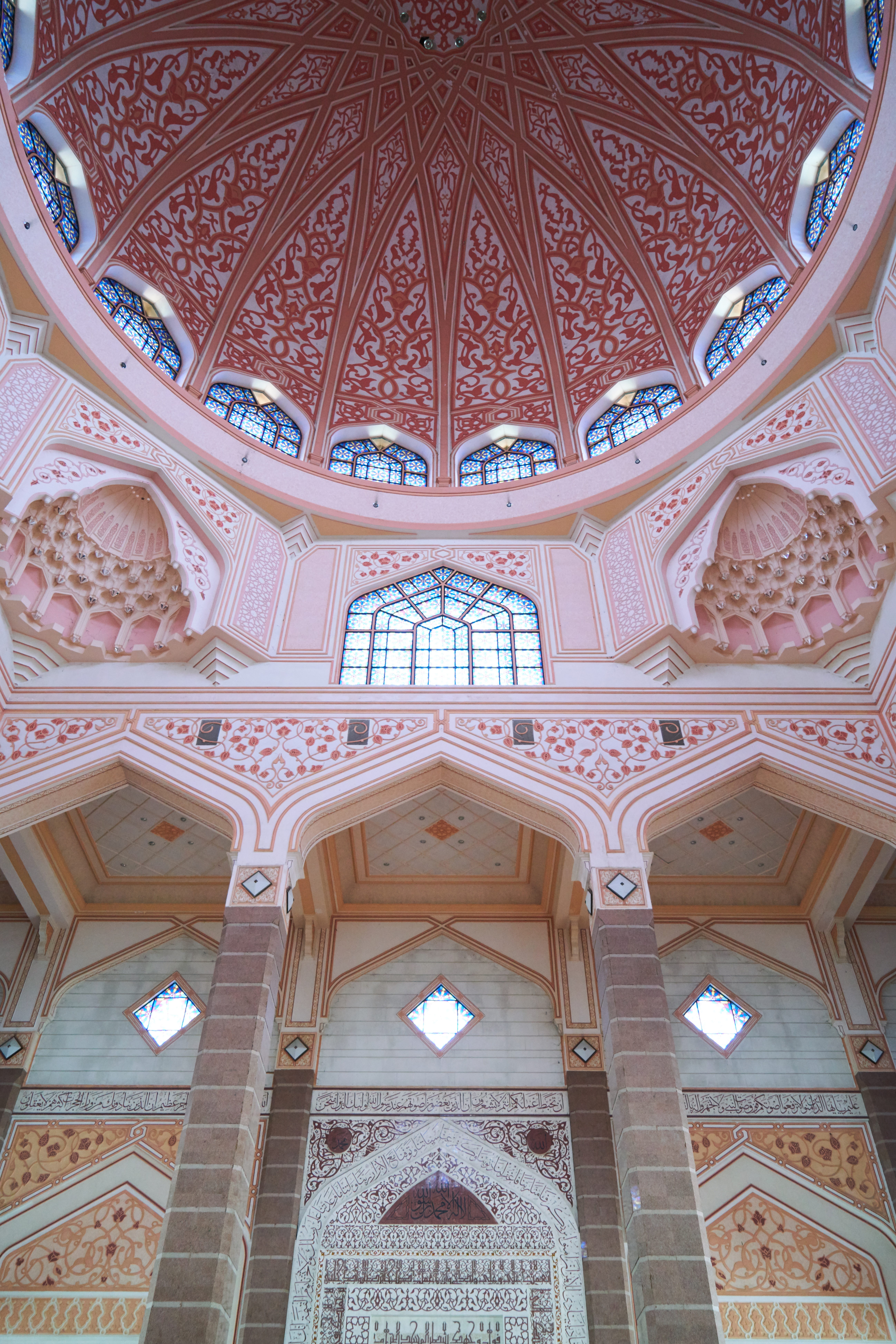 art, no people, geometric, malaysia, cami, building, place, religion, mosaic, place of worship, travel destinations, architectural column, motif, day, ornate, Phone HD Wallpaper