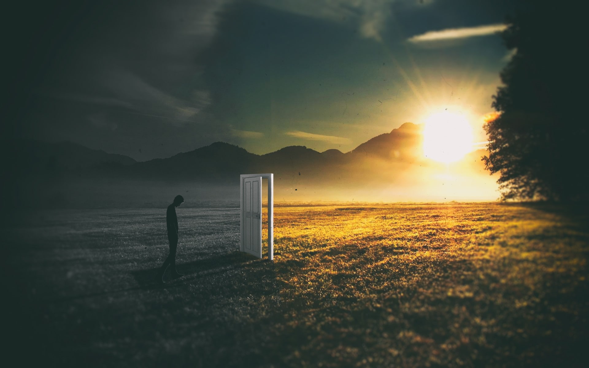 graphic design, 1080P, Sun, Photoshop, photo manipulation, HD Wallpaper
