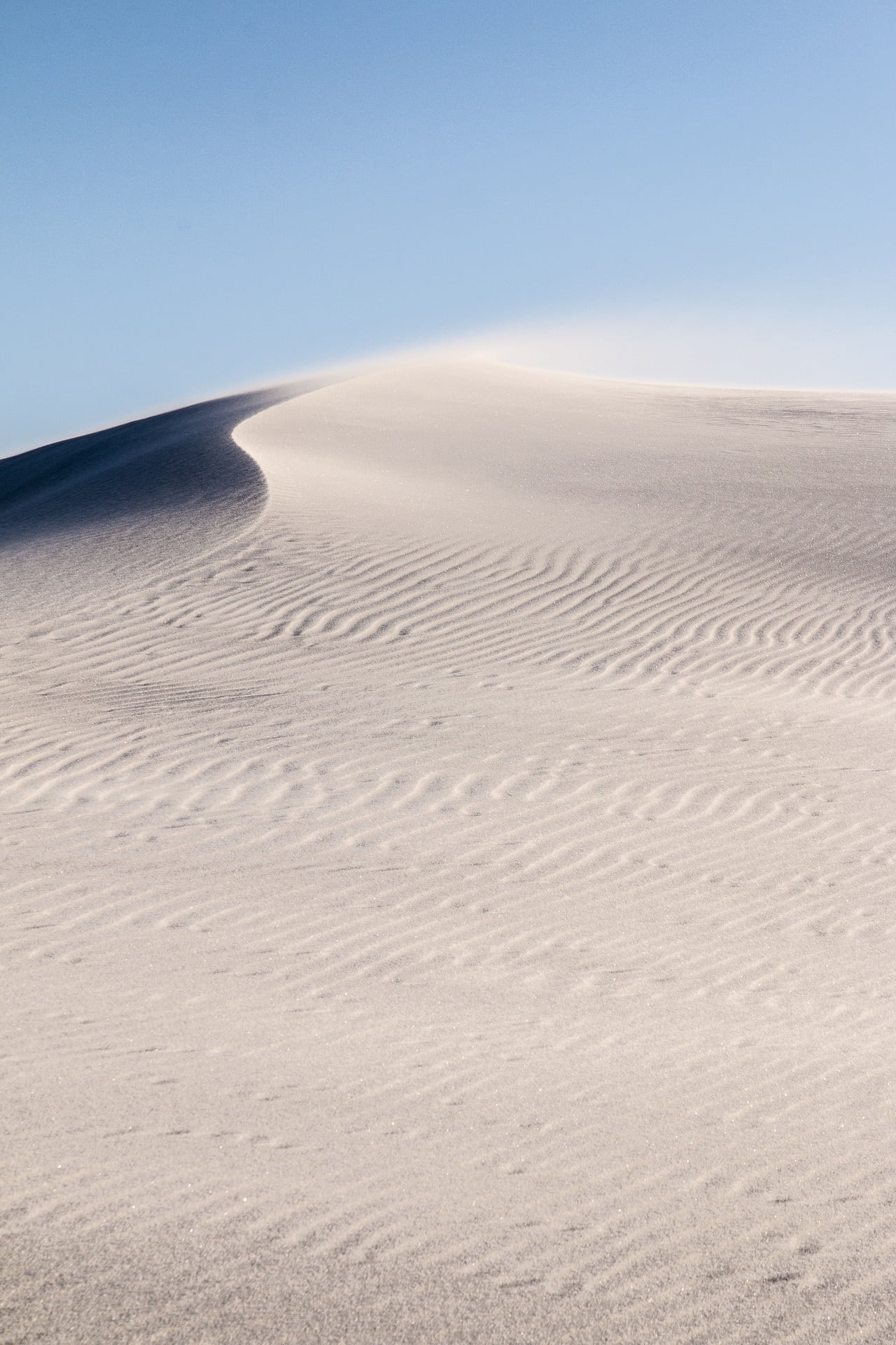 white, tranquility, sand dune, gypsum, bright, land, no people, sand, time, 1080P, pattern, horizon over land, ripples, usa, remote, tranquil, scenics - nature, Phone HD Wallpaper