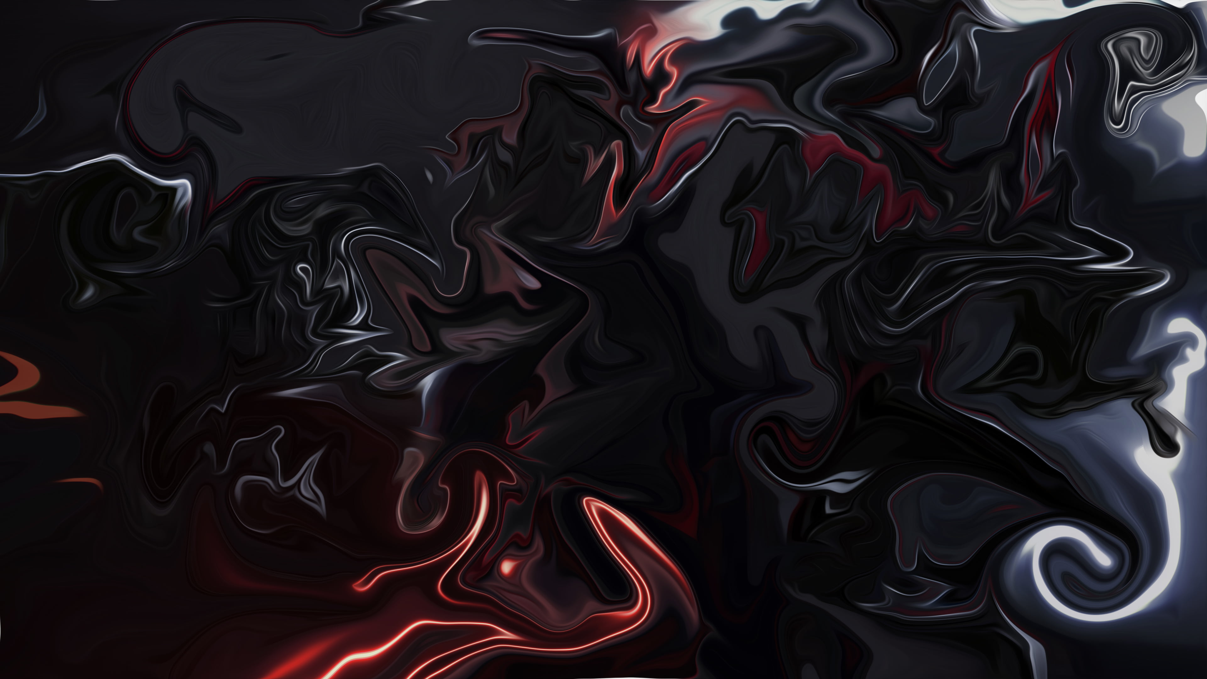 interference, colorful, paint splash, brush, 4K, gradient, dark, digital art, oil painting, fluid, paint brushes, shapes, abstract, artwork, liquid, HD Wallpaper