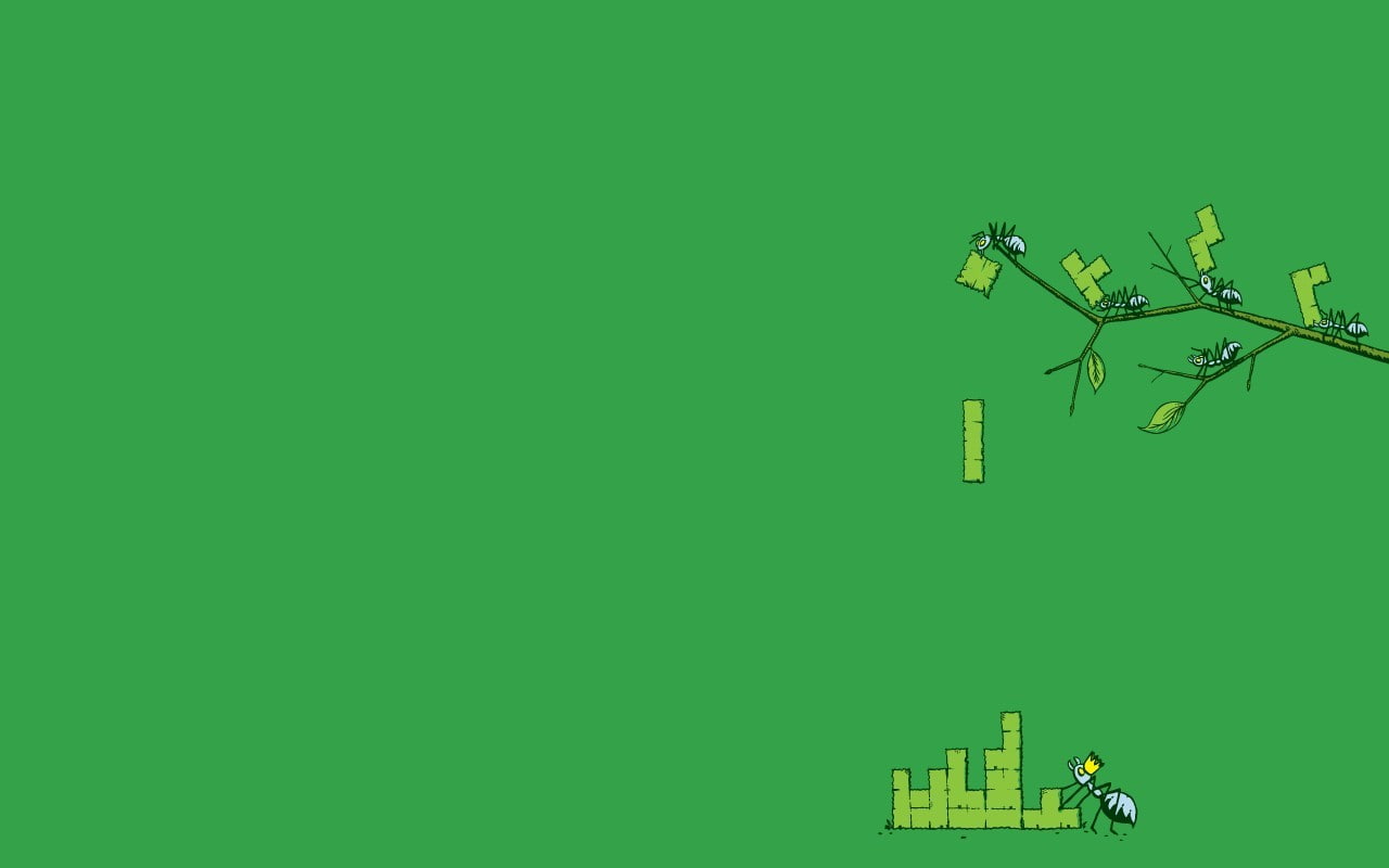 Tetris, ants, 720P, minimalism, animals, video games, HD Wallpaper