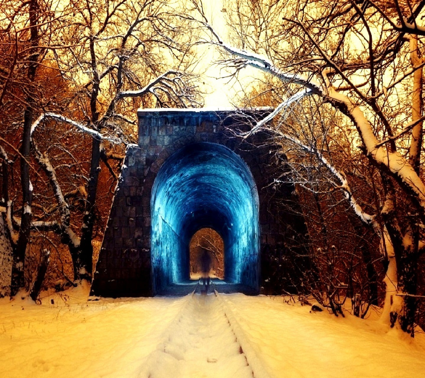 tunnel, 720P, snow, HD Wallpaper