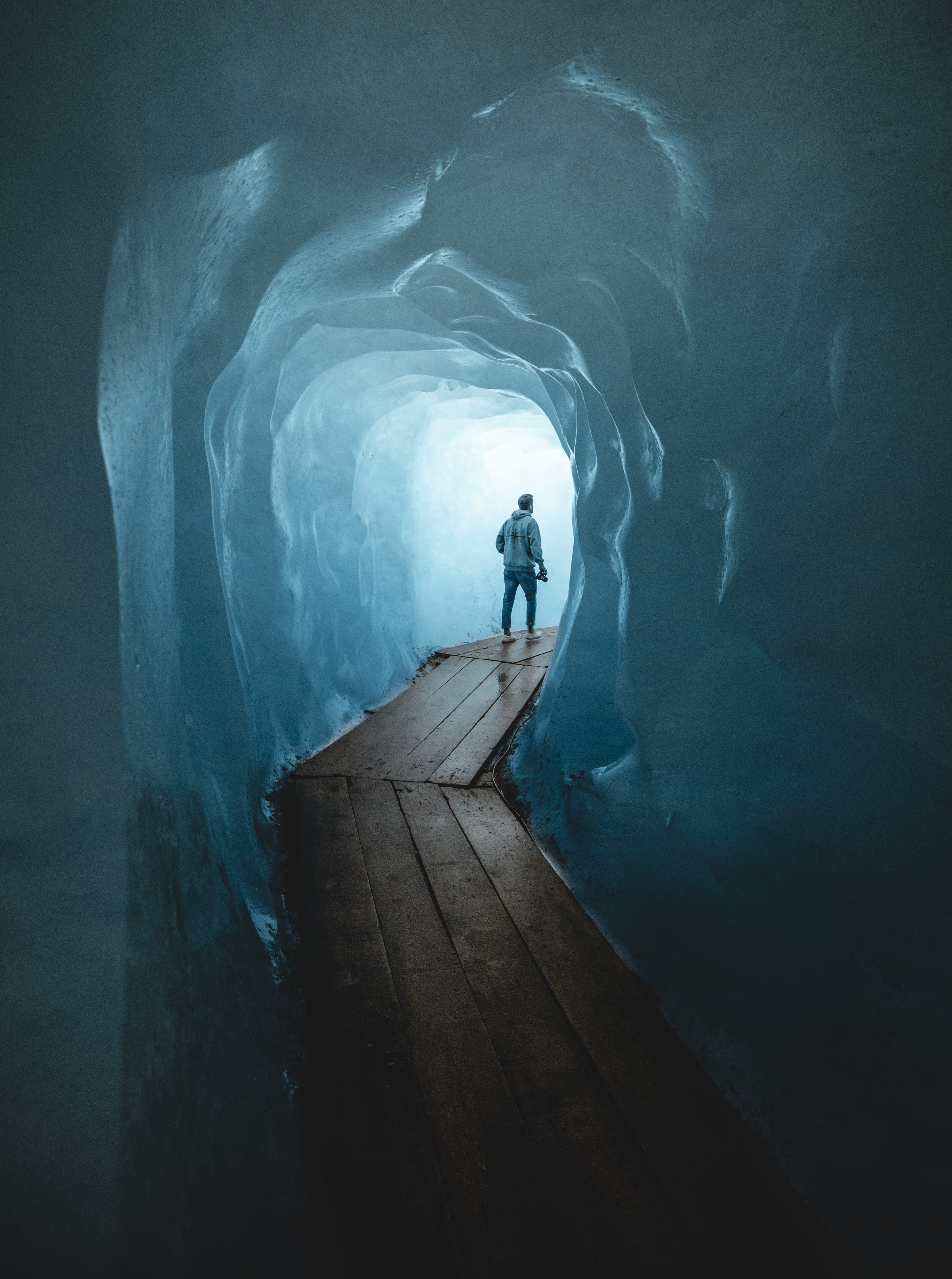 rock formation, real people, glacier, ice, indoors, architecture, quote, spring, light, tunnel, shadow, full length, water, lifestyles, daventuree, standing, Phone HD Wallpaper