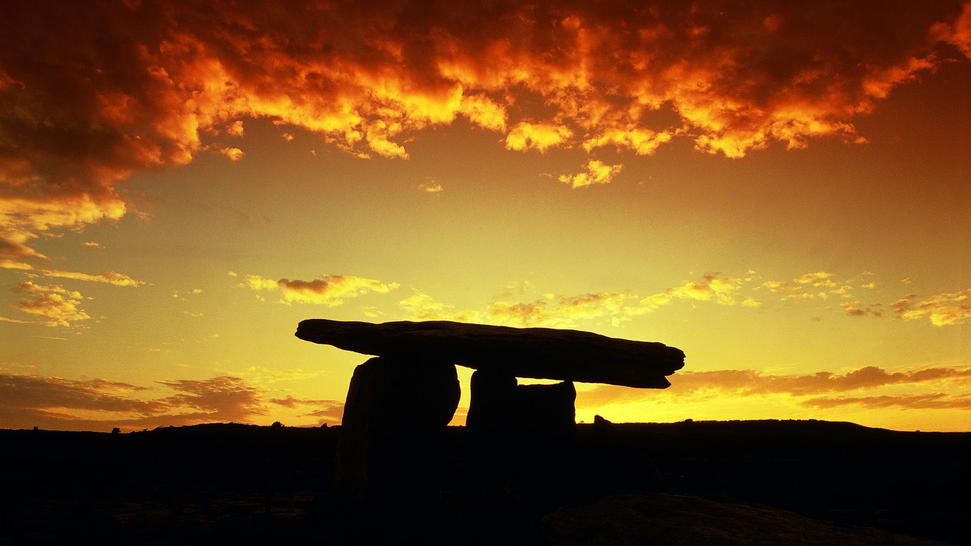 nature, backlight, stones, 1080P, sunset, clouds, hd, rocks, HD Wallpaper