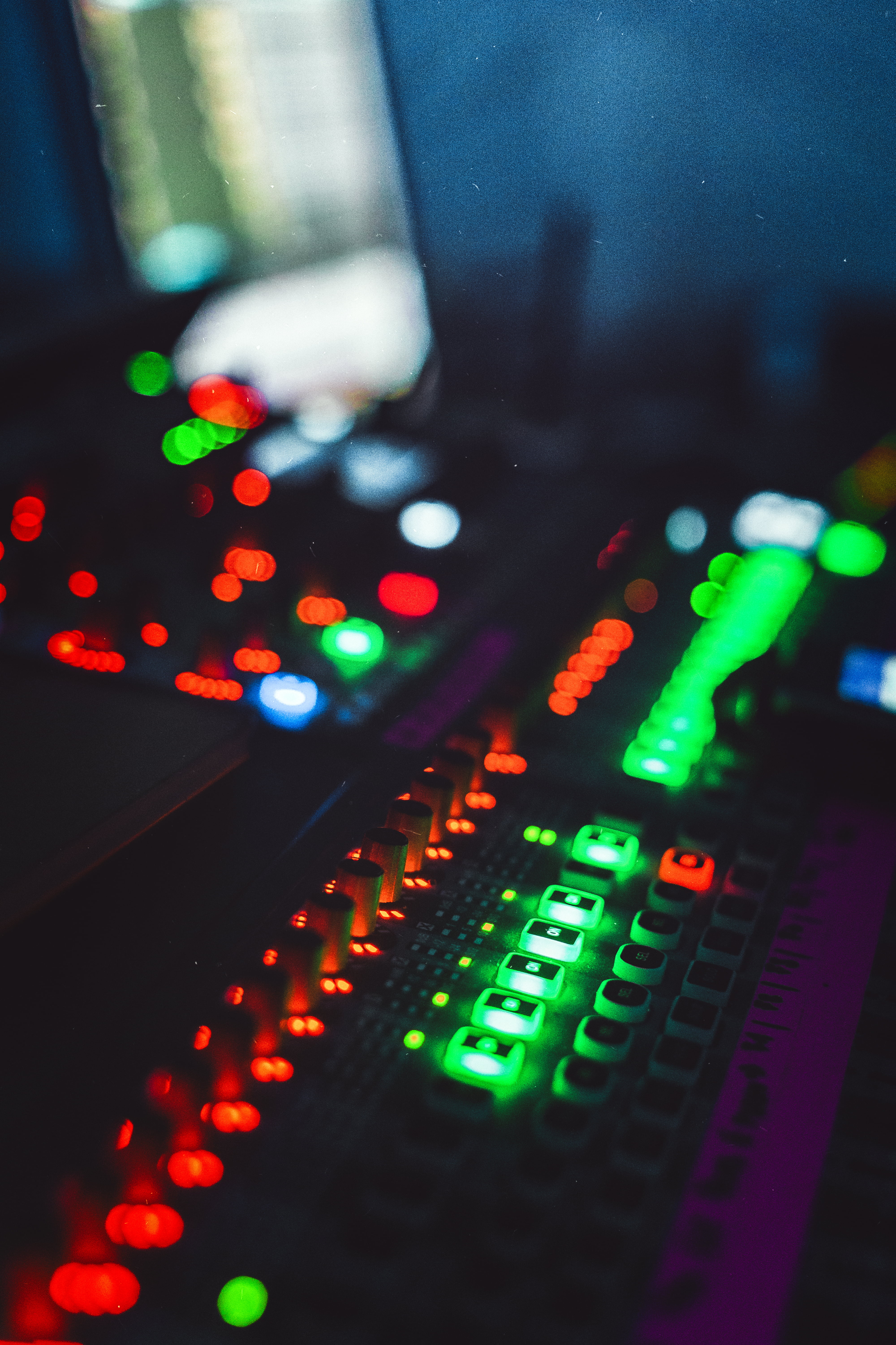 backgrounds, multi colored, electrical Equipment, illuminated, communication, red, lighting equipment, blue, industry, mixing console, connection, indoors, Phone HD Wallpaper