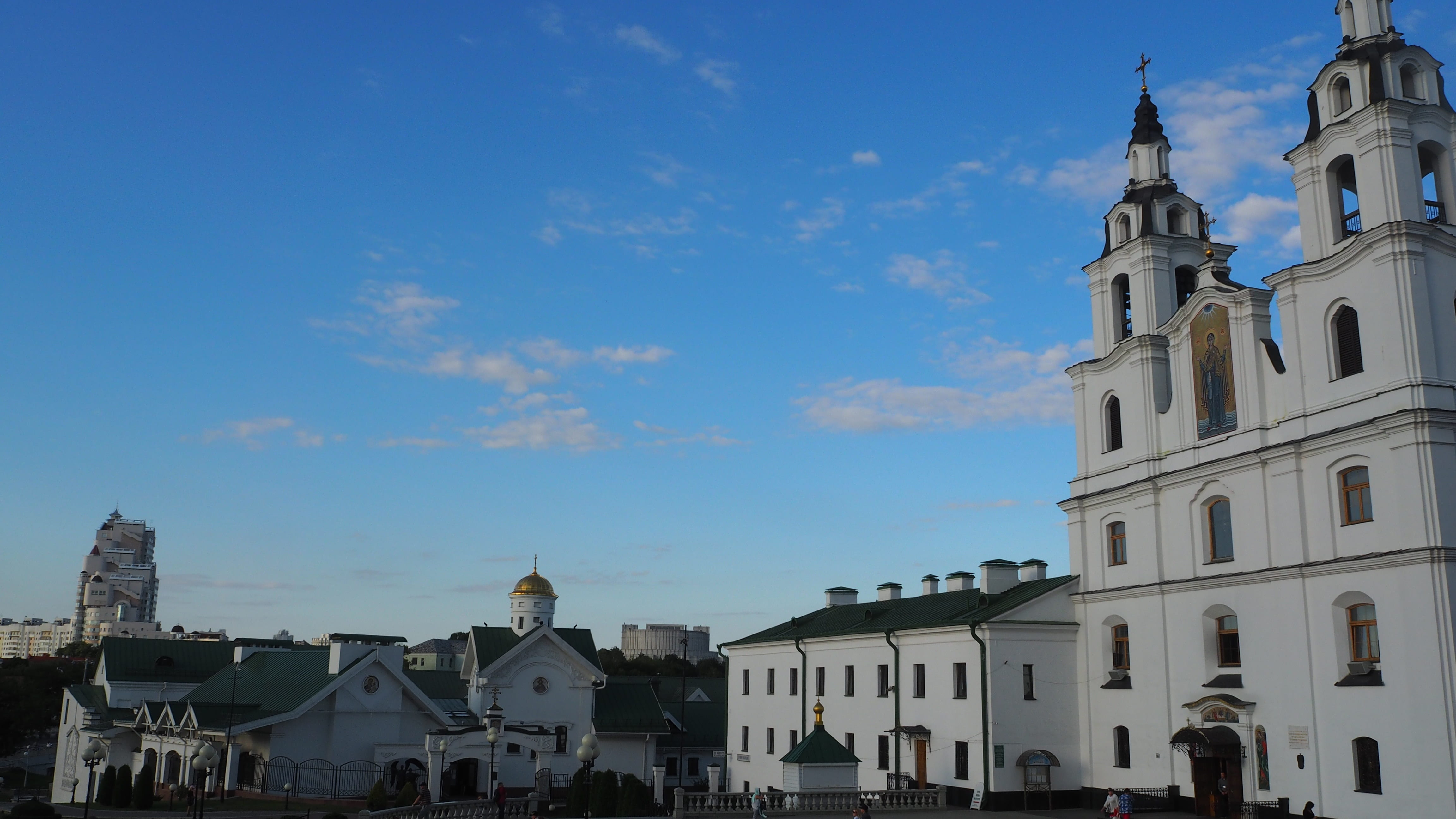 building, tower, city, spire, built structure, spirituality, no people, sky, day, belarus, minsk, architecture, religion, outdoors, travel destinations, HD Wallpaper