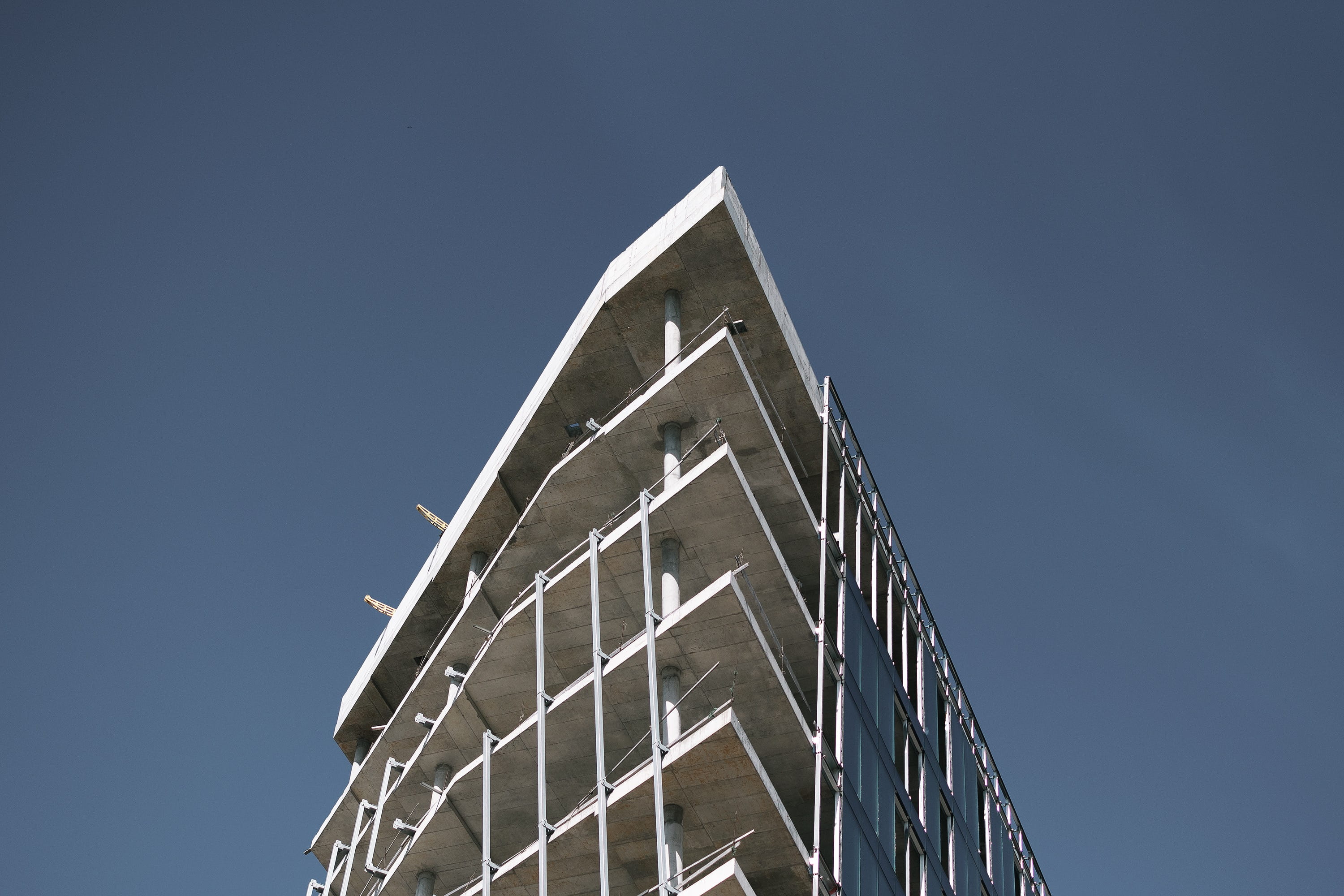 street, city, clear sky, belarus, nature, low angle view, copy space, cityscape, explore, 35mm, blue, triangle shape, office building exterior, sunny, sky, HD Wallpaper