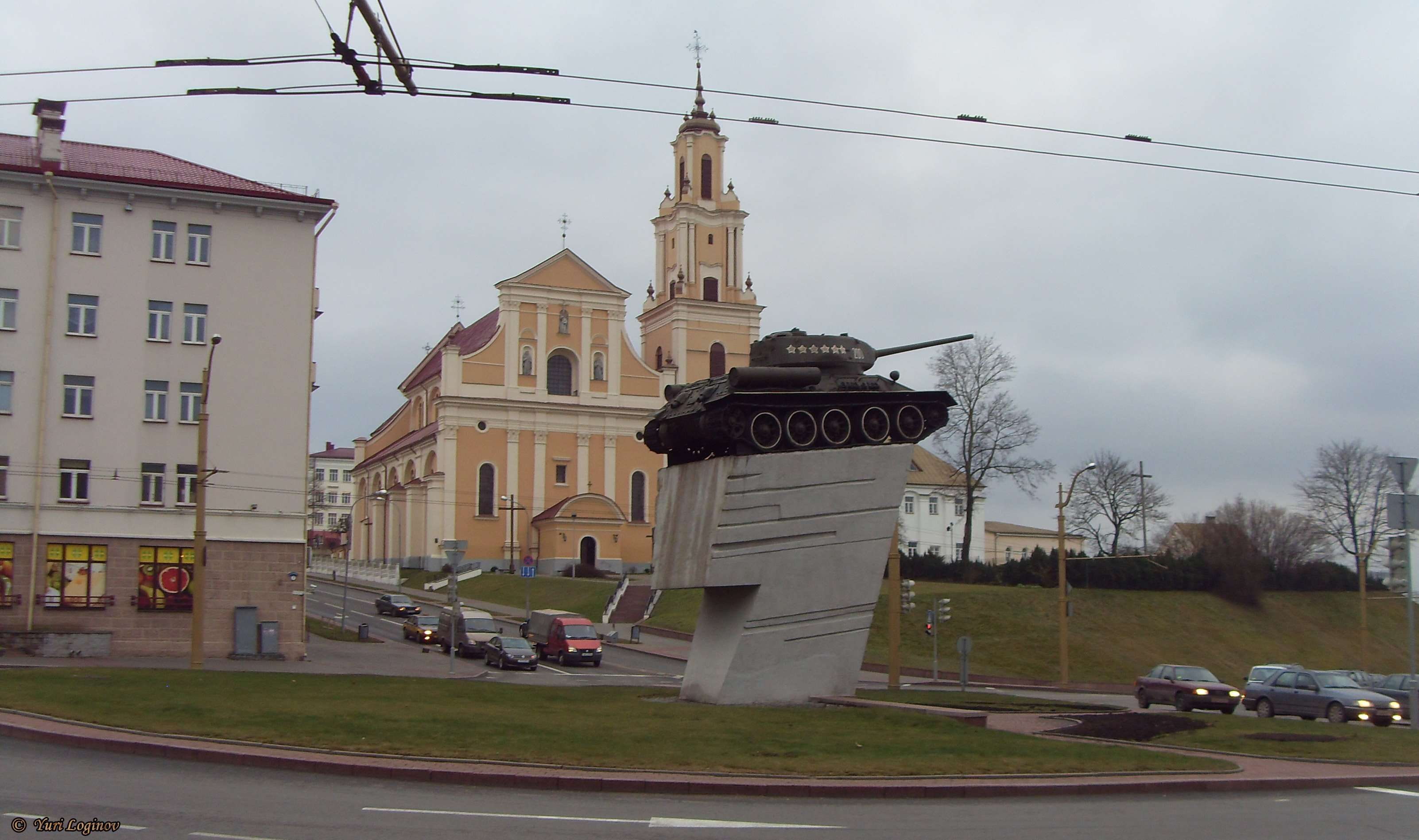 kostyol obreteniya svyatogo kresta i monastir bernar, cloud - sky, belarus, nature, religion, motor vehicle, building exterior, road, sky, outdoors, electricity, HD Wallpaper
