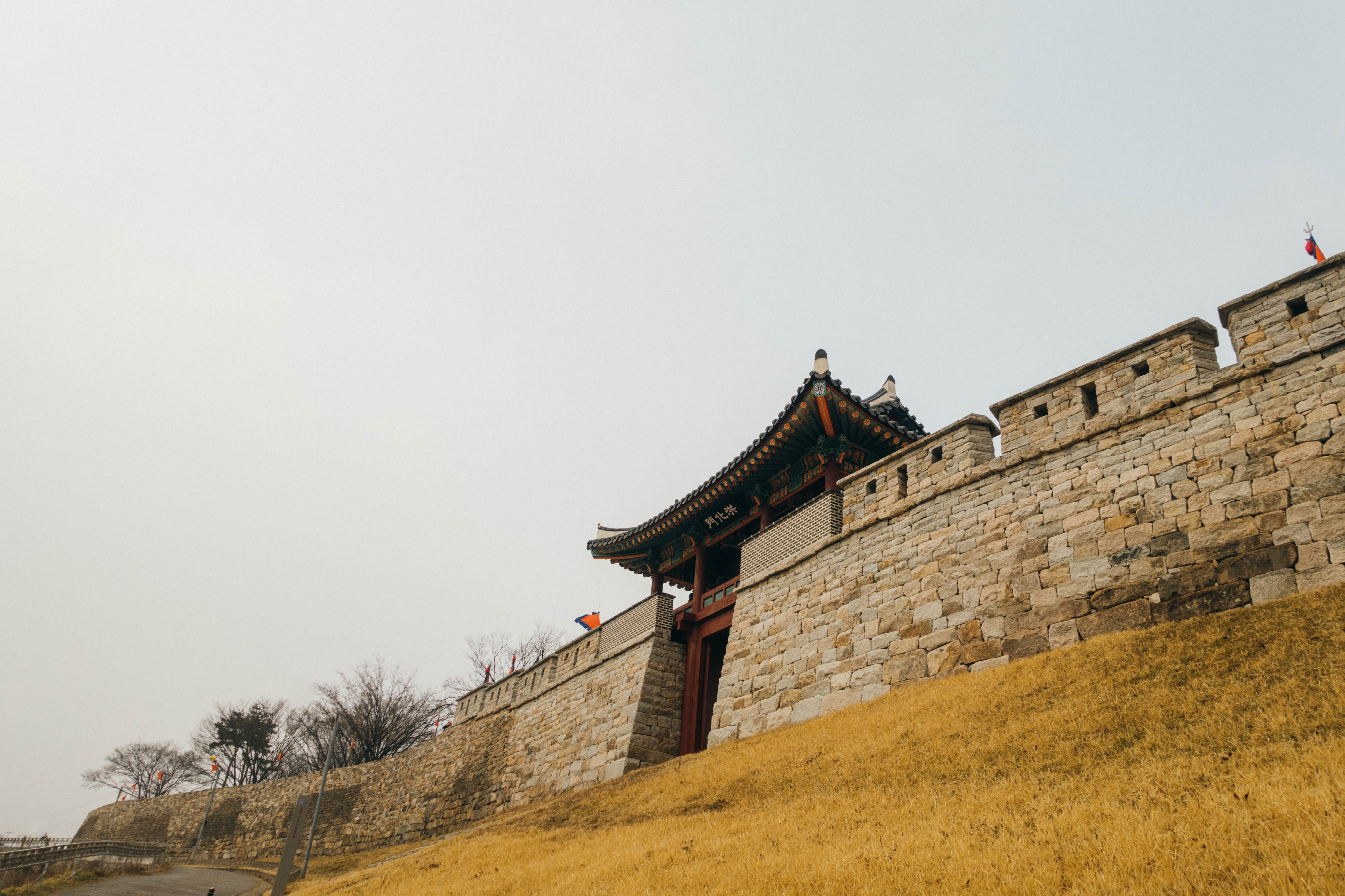 fortified wall, famous Place, travel destinations, day, wall, fort, hongjuseong, ancient, building exterior, asia, chinese Culture, east Asian Culture, HD Wallpaper