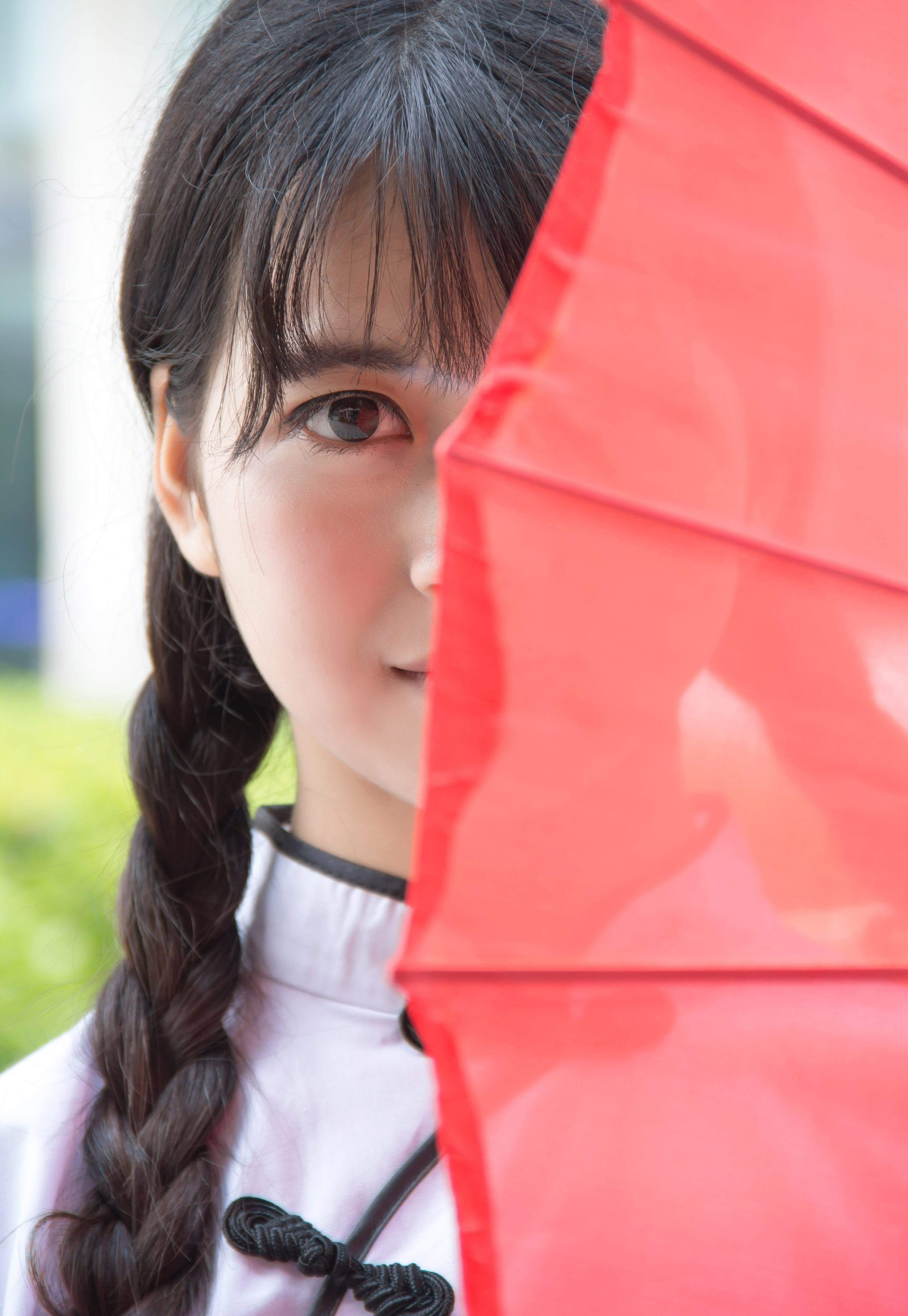 body part, one person, child, hairstyle, girls, females, women, bangs, close-up, outdoors, hair, looking away, portrait, innocence, republic of china, headshot, Phone HD Wallpaper