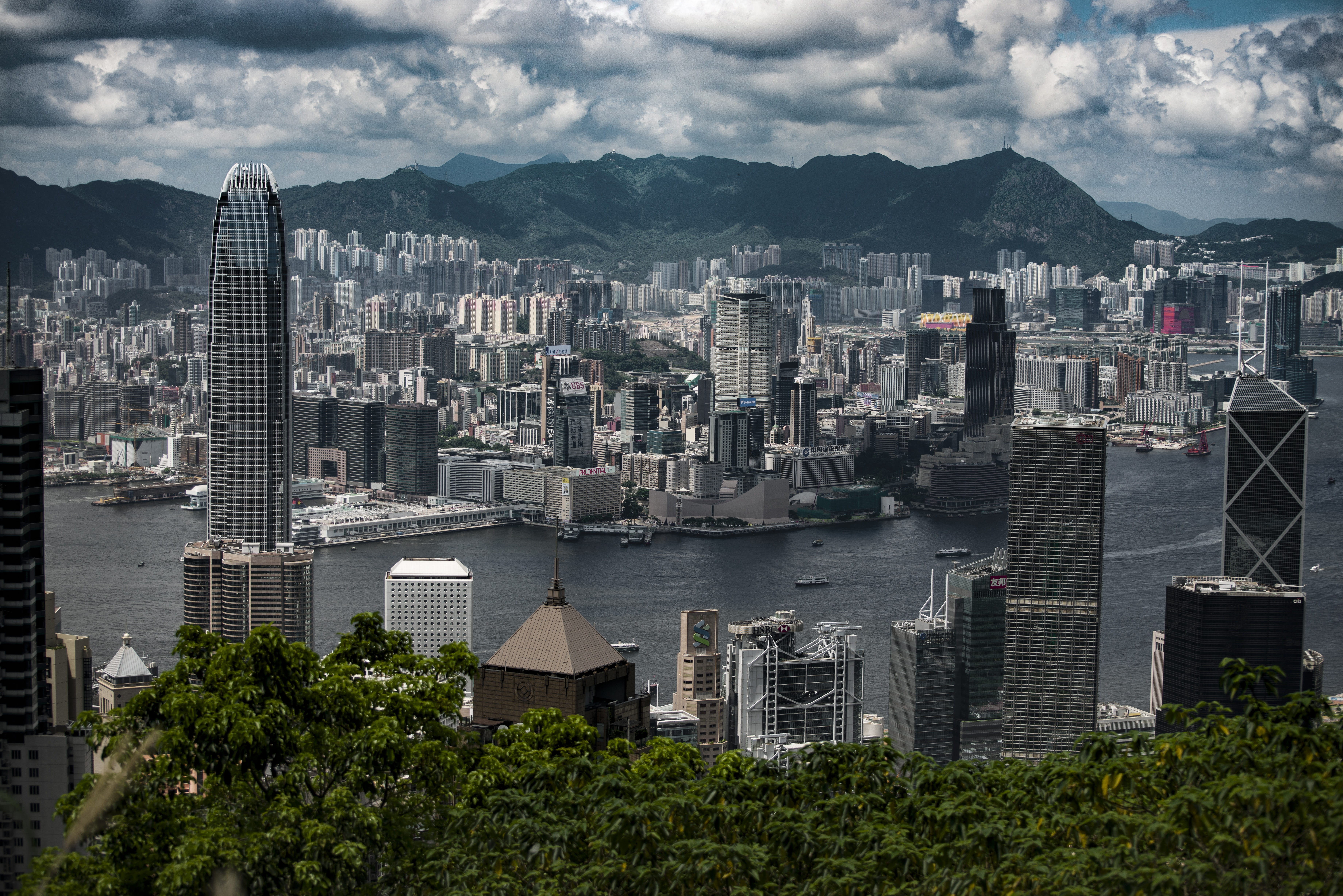 peak, built structure, outdoors, 5K, city view, holiday, clouds, cloud - sky, day, building exterior, china, skyscraper, office building exterior, overview, HD Wallpaper
