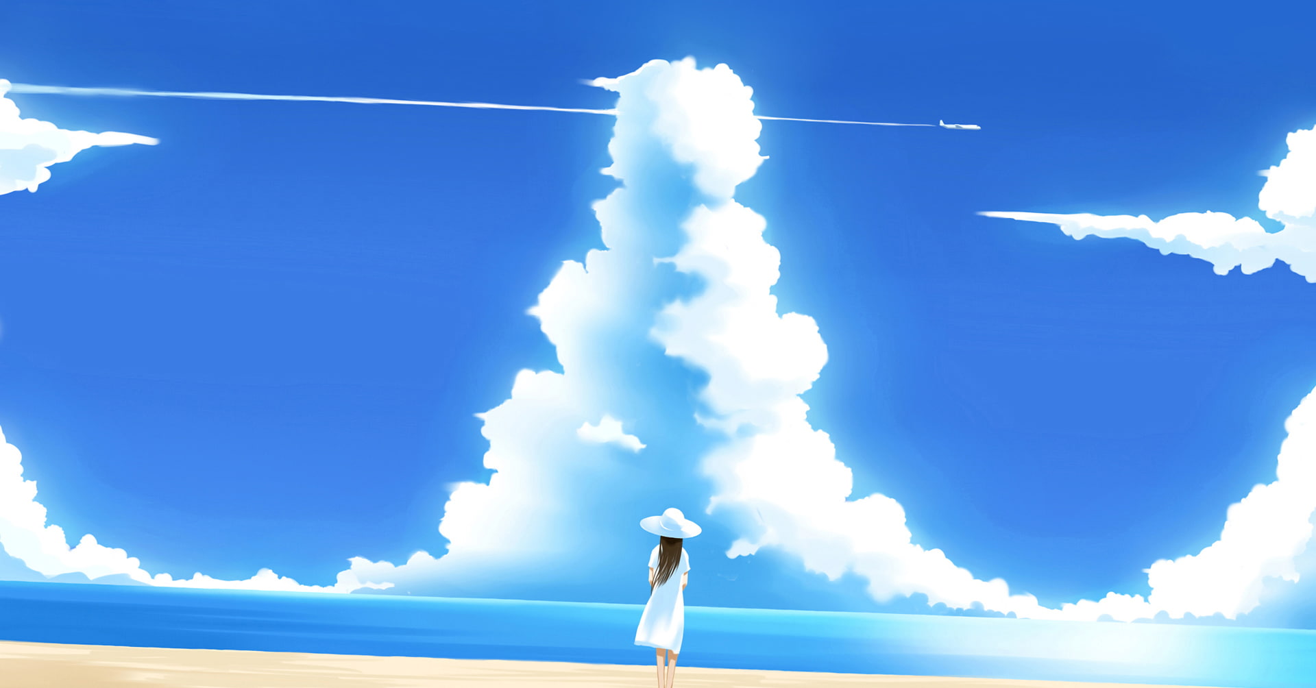 illustration, japanese art, lifestyles, digital composite, beauty in nature, blue, Art Abstract Dance  Desktop, white color, nature, colourful paints, unrecognizable person, HD Wallpaper