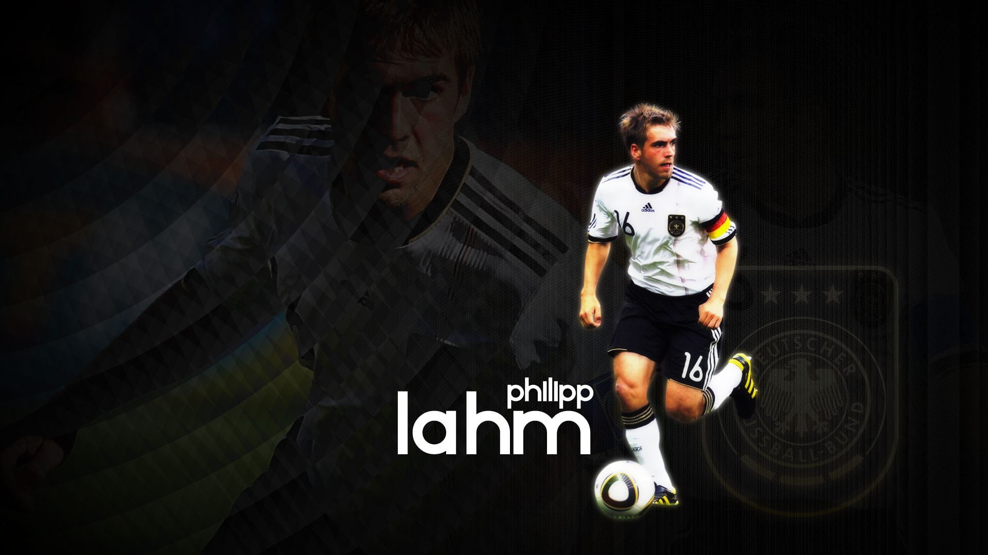 adult, illustration, leisure activity, determination, FC Bayern , text, Philipp Lahm, soccer, mid adult, clothing, sport, front view, casual clothing, young adult, HD Wallpaper