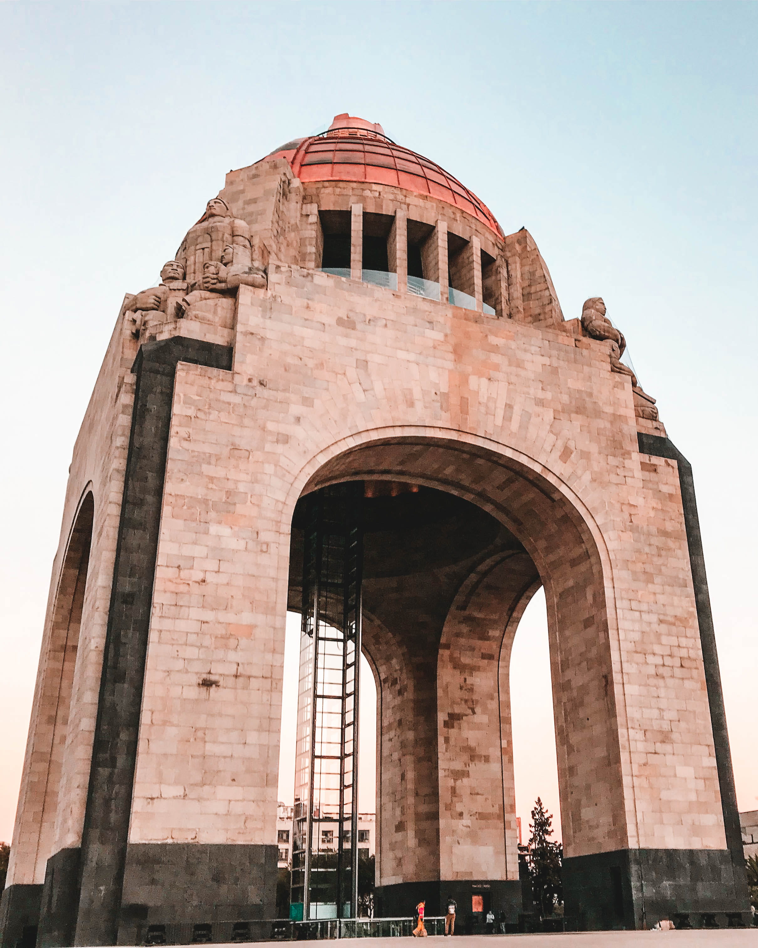 brick, mexico, day, ancient history, low angle view, travel, shade, low angle shot, Mexico City, ancient civilization, orange, dome, the past, Monument to the Revolution, Phone HD Wallpaper