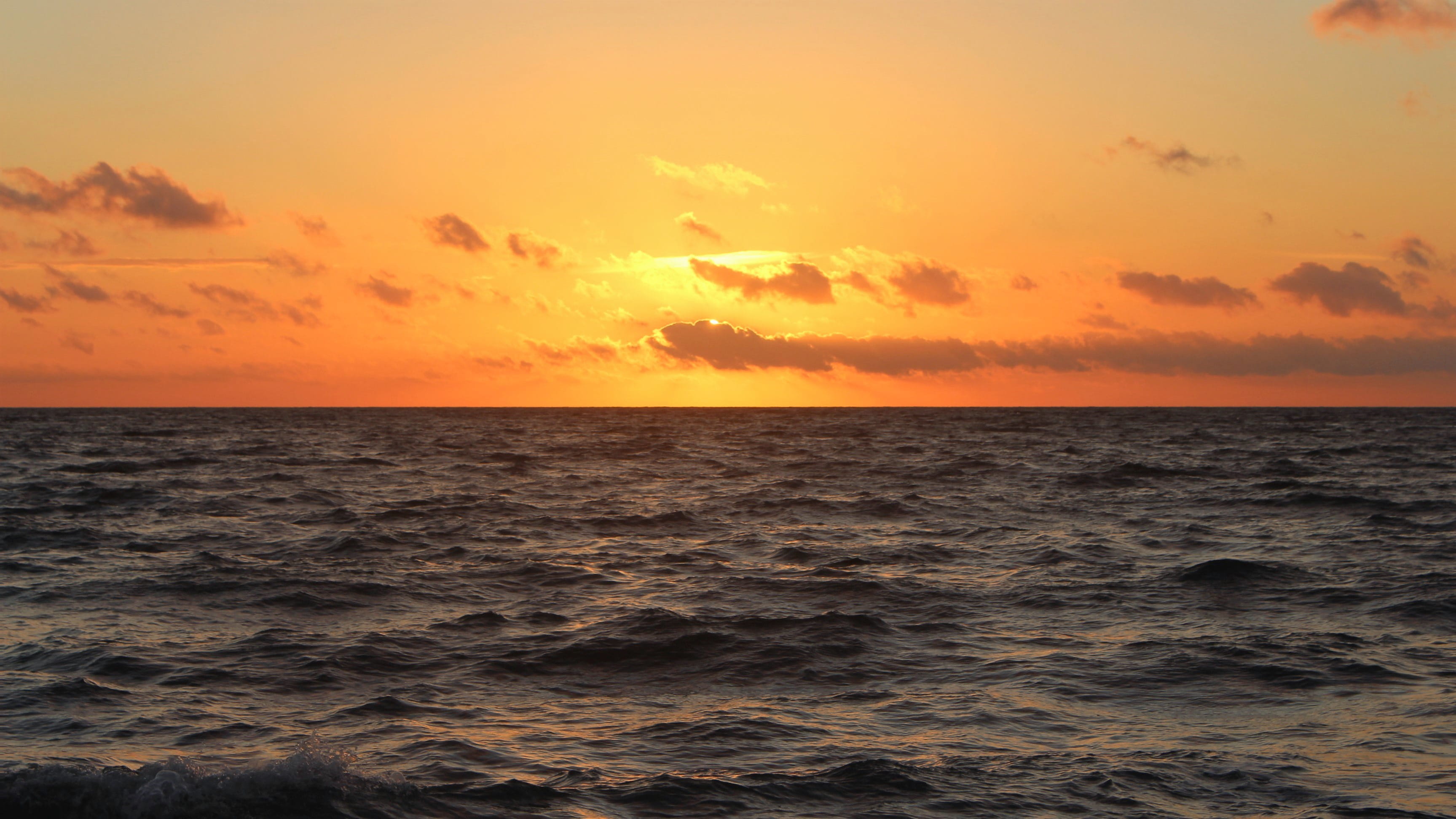 scenics - nature, water, tranquility, sea, no people, nature, sun, landscape, idyllic, calm, tranquil scene, seascape, almeria, dawn, horizon over water, HD Wallpaper