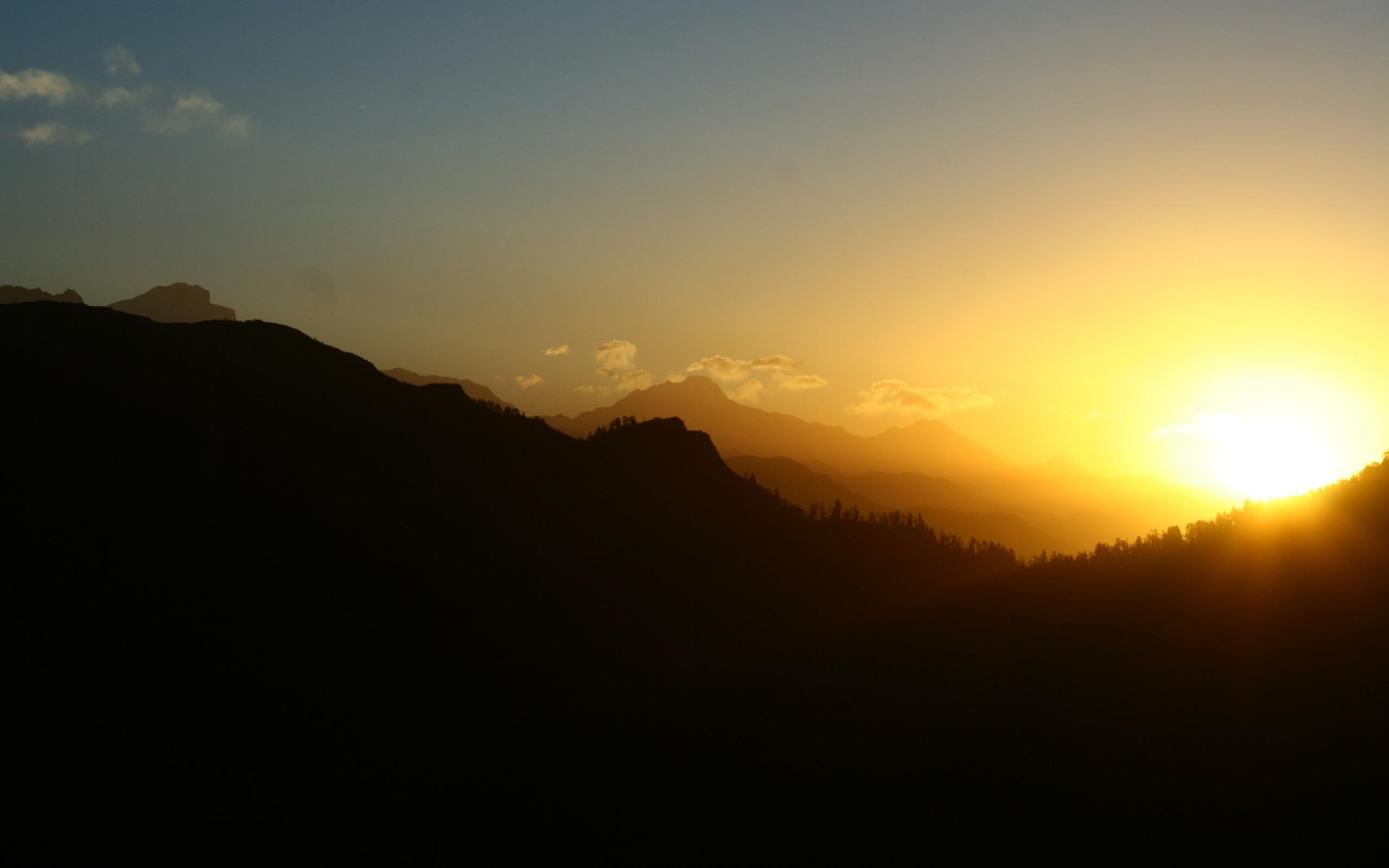 himalayan, forests, 2K, clear, sunrise, 3d and abstract, nature, beautiful, mountains, silouette, HD Wallpaper