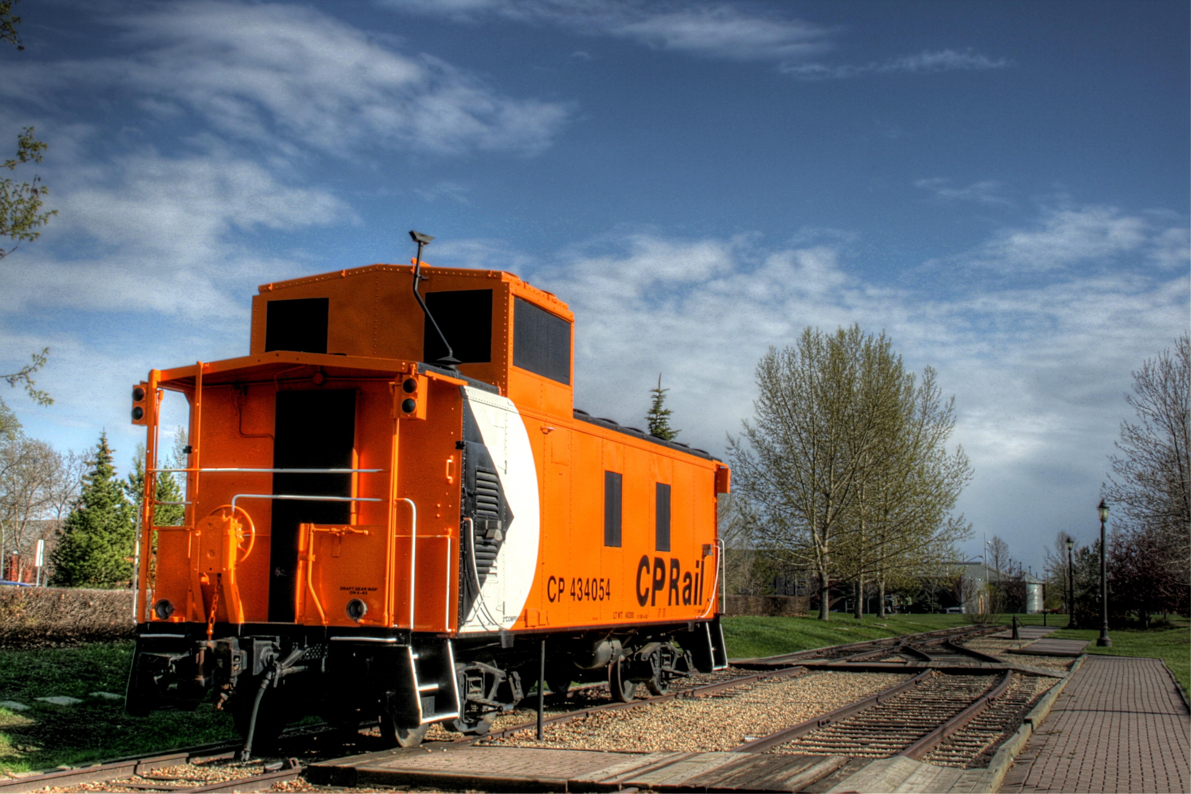 no people, caboose, quaint, cloud - sky, land vehicle, railroad track, city park, track, railroad car, sunlight, outdoors, day, recreation, rail car, locomotive, HD Wallpaper