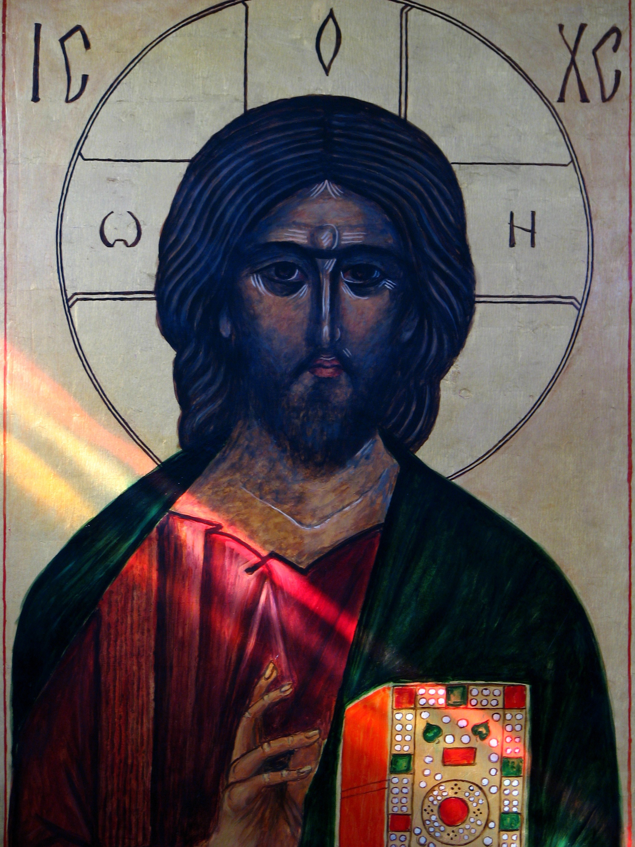 believe, easter, standing, front view, headshot, golden, facial hair, icon, adult, males, son of god, holy, colorful, real people, religion, ray of light, Phone HD Wallpaper
