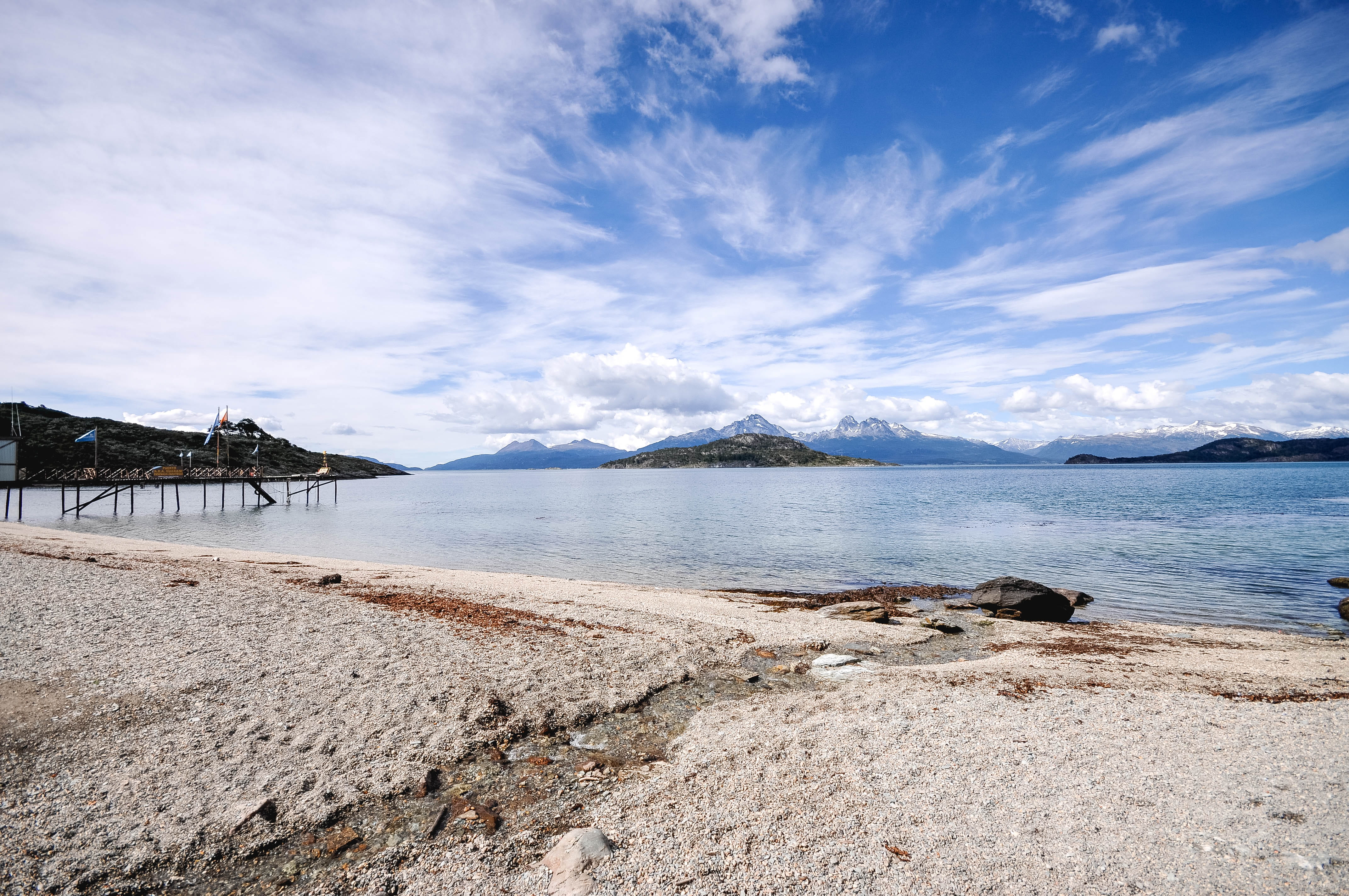 national park, rocks, mountain, non-urban scene, idyllic, beach, ushuaya, no people, forest, land, dust, argentina, 4K, sea, blue, clouds, ushuaia, nature, HD Wallpaper