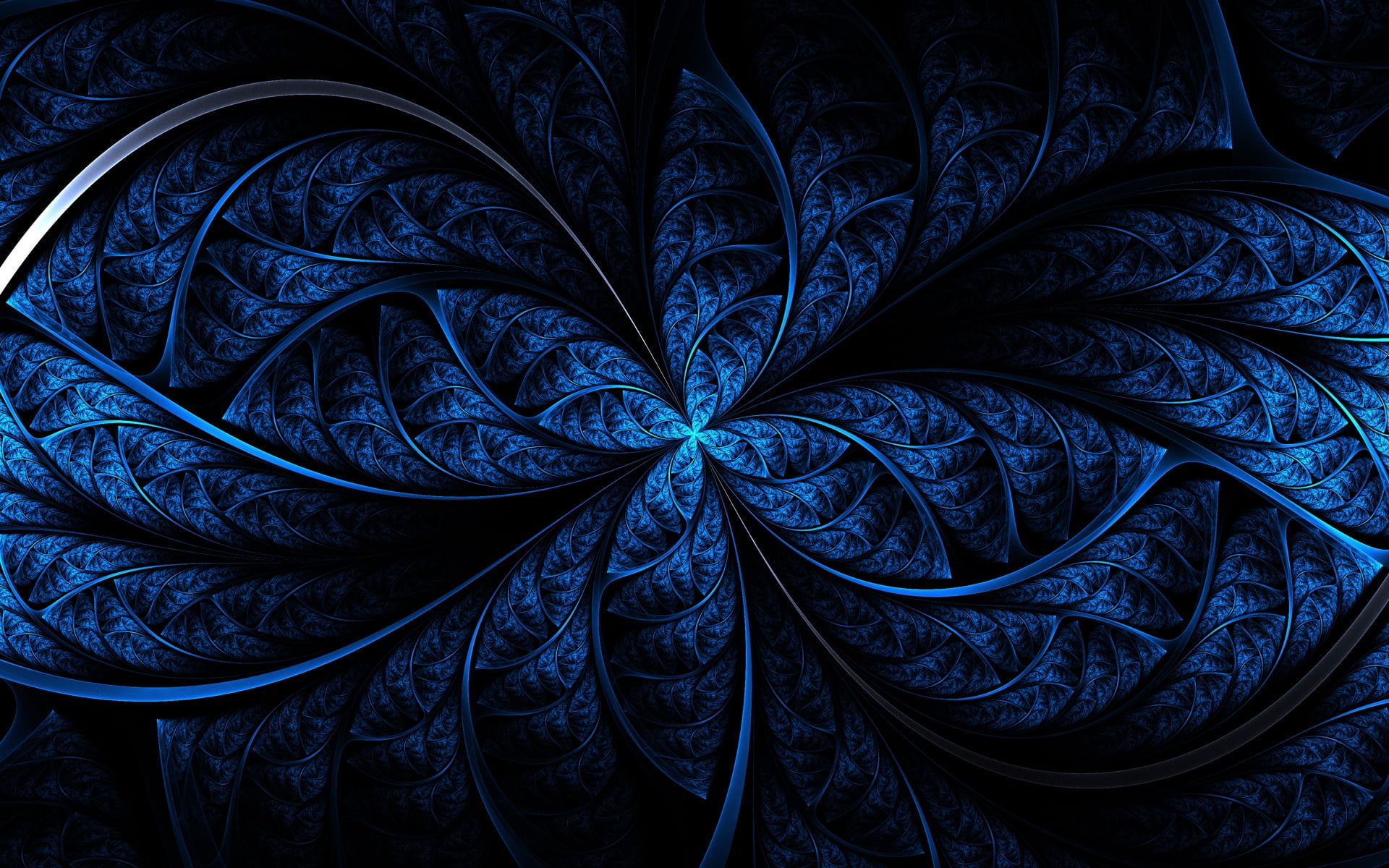 black Color, vector, high angle view, fractal, blue, leaf, curve, art and craft, full frame, decoration, green color, backdrop, textured, Pattern, HD Wallpaper