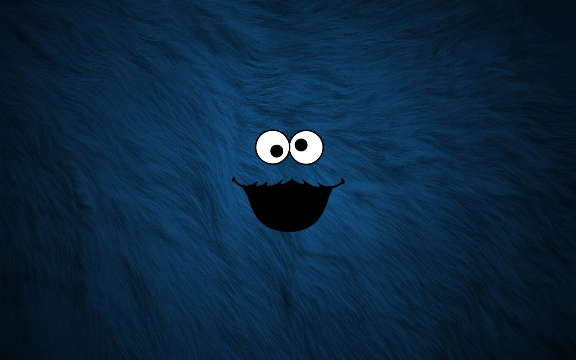 1080P, blue, Cookie Monster, fur, HD Wallpaper